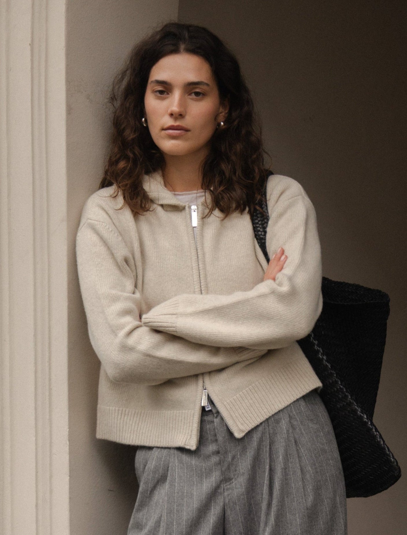 JO ZIP JACKET IN BUTTERMILK