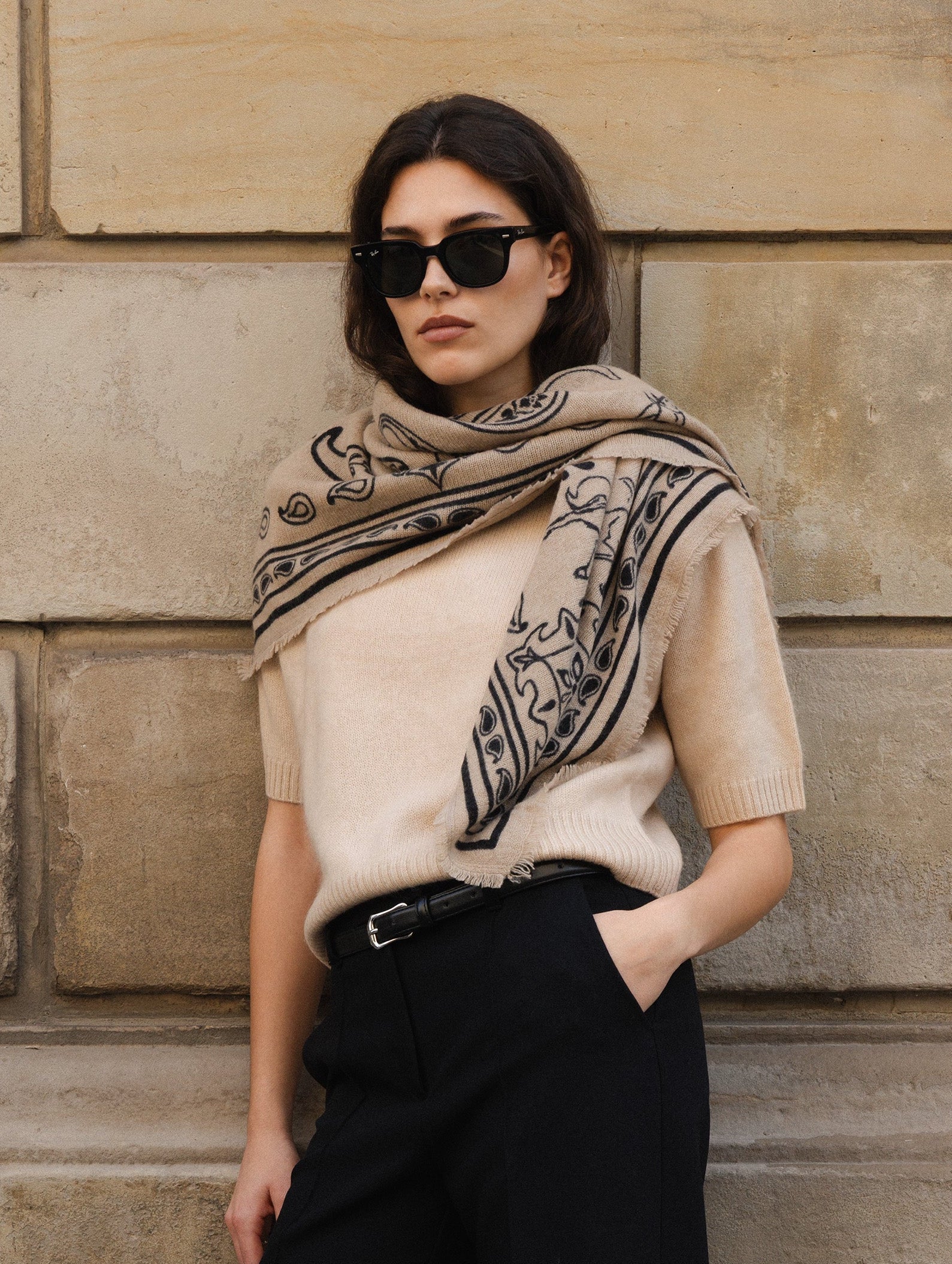 ANITA BRUSHED SWEATER IN AMBER