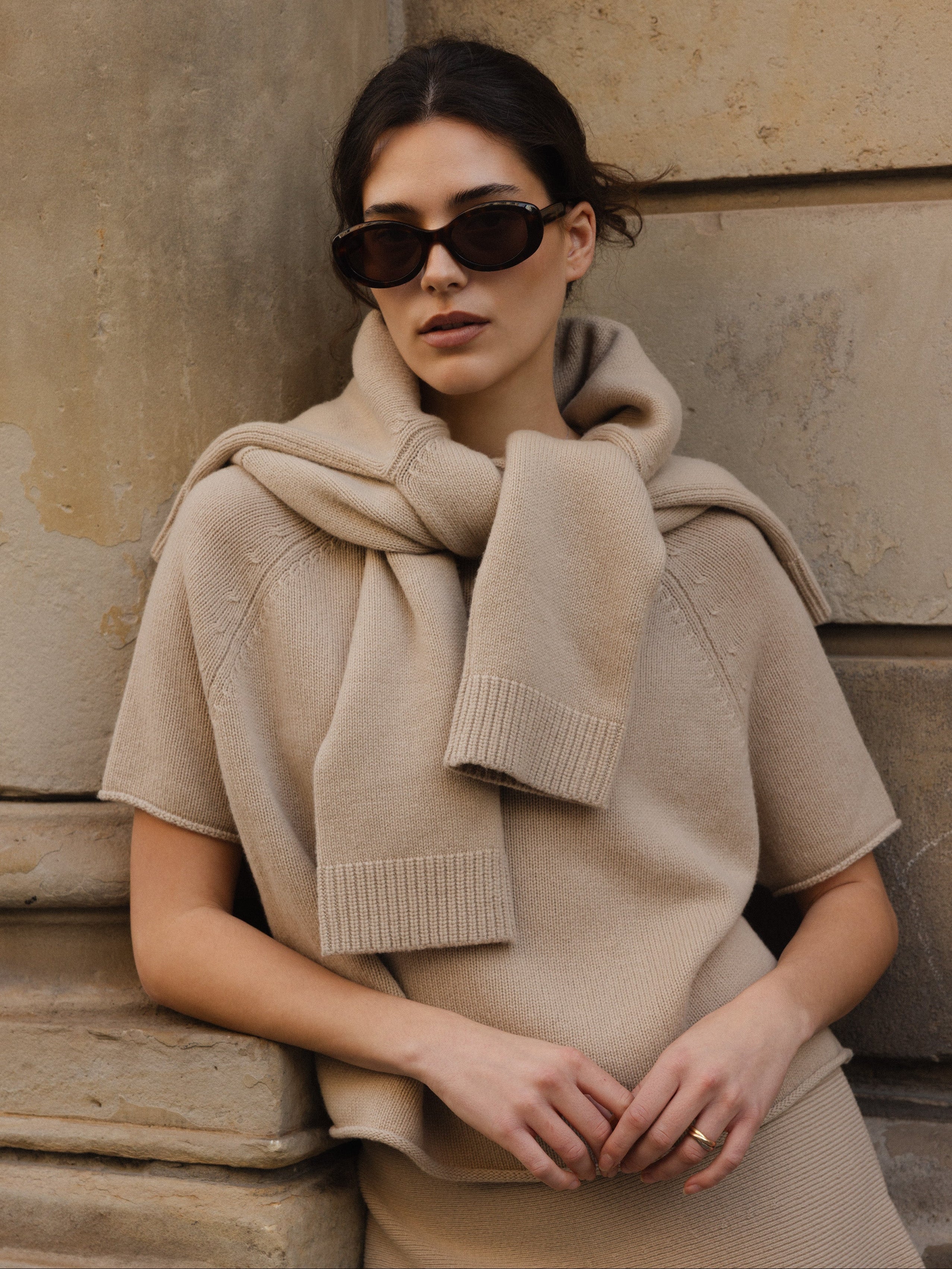 GRETA SWEATER IN CARAMEL