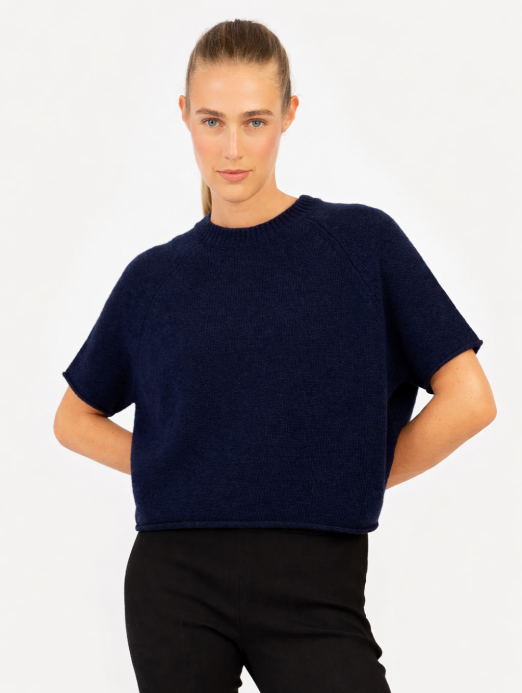 GRETA SWEATER IN DEEP BLUE