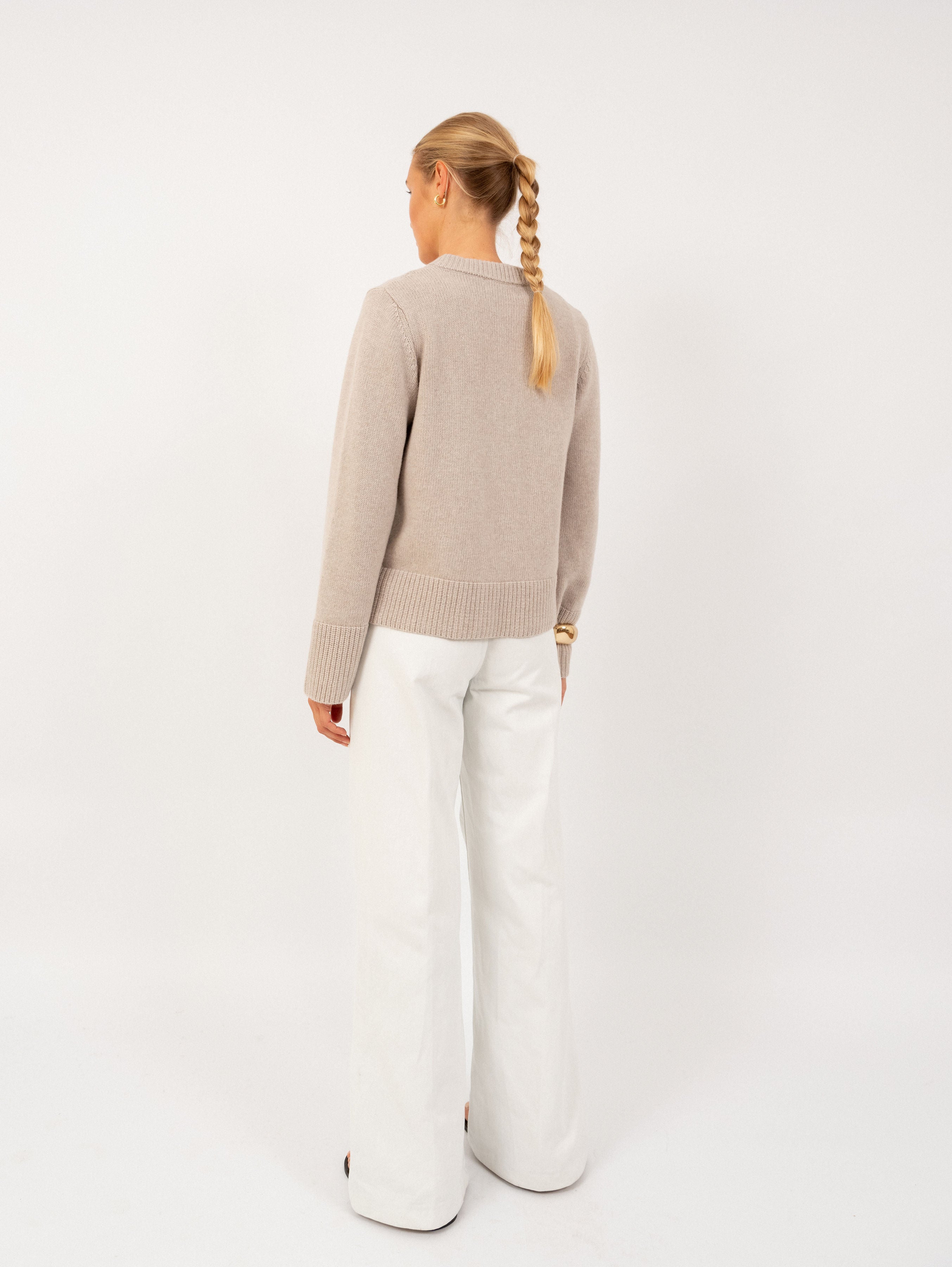 DOROTHEA CARDIGAN IN ALMOND POWDER