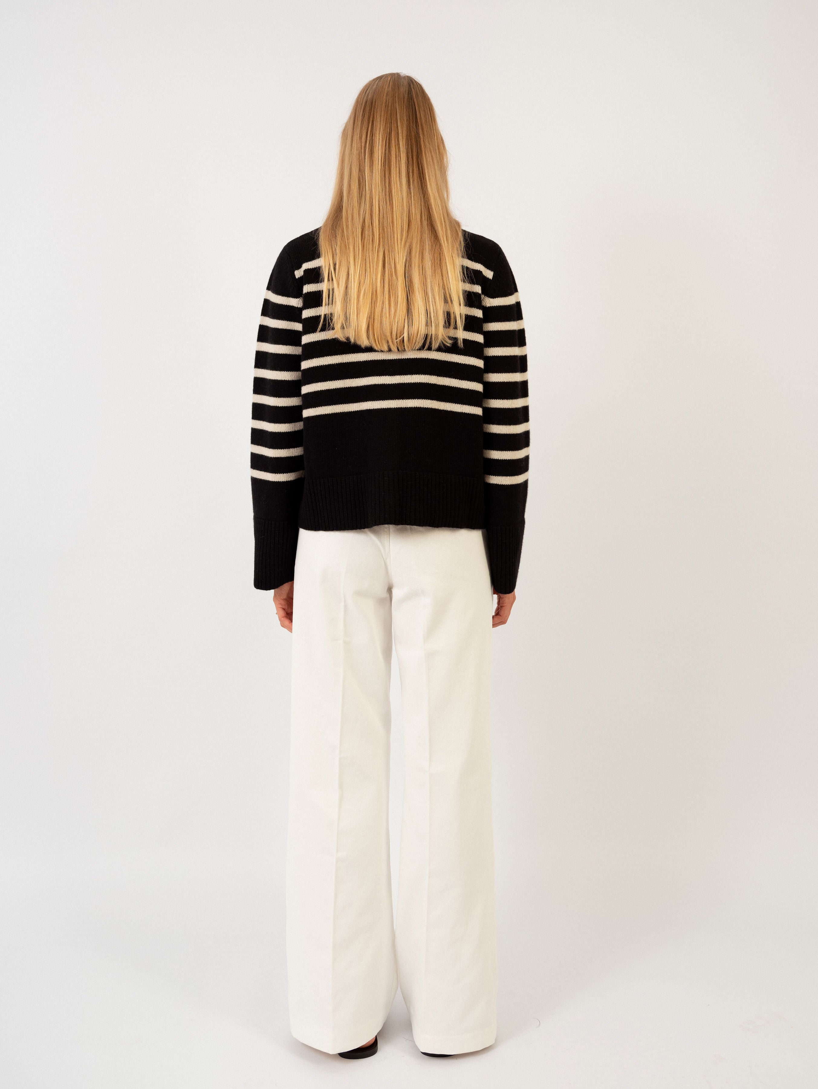 DOROTHEA CARDIGAN IN NIGHT / BUTTERMILK
