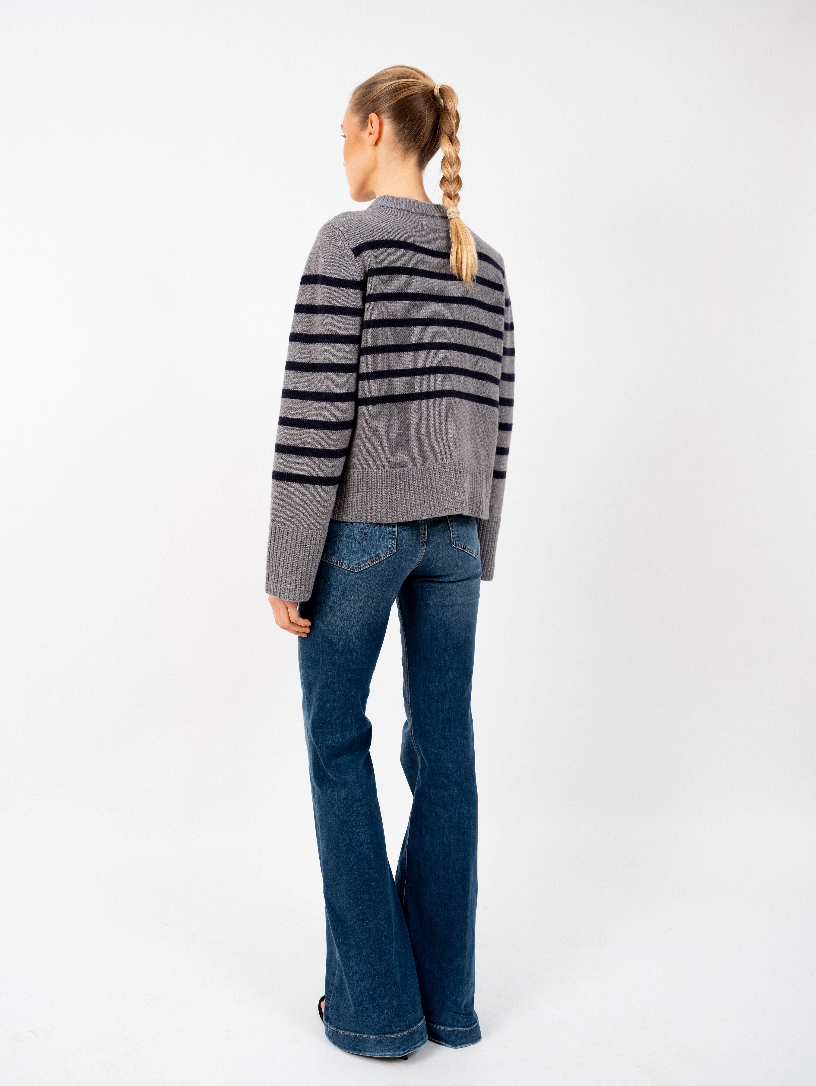 DOROTHEA CARDIGAN IN STONE / OCEAN