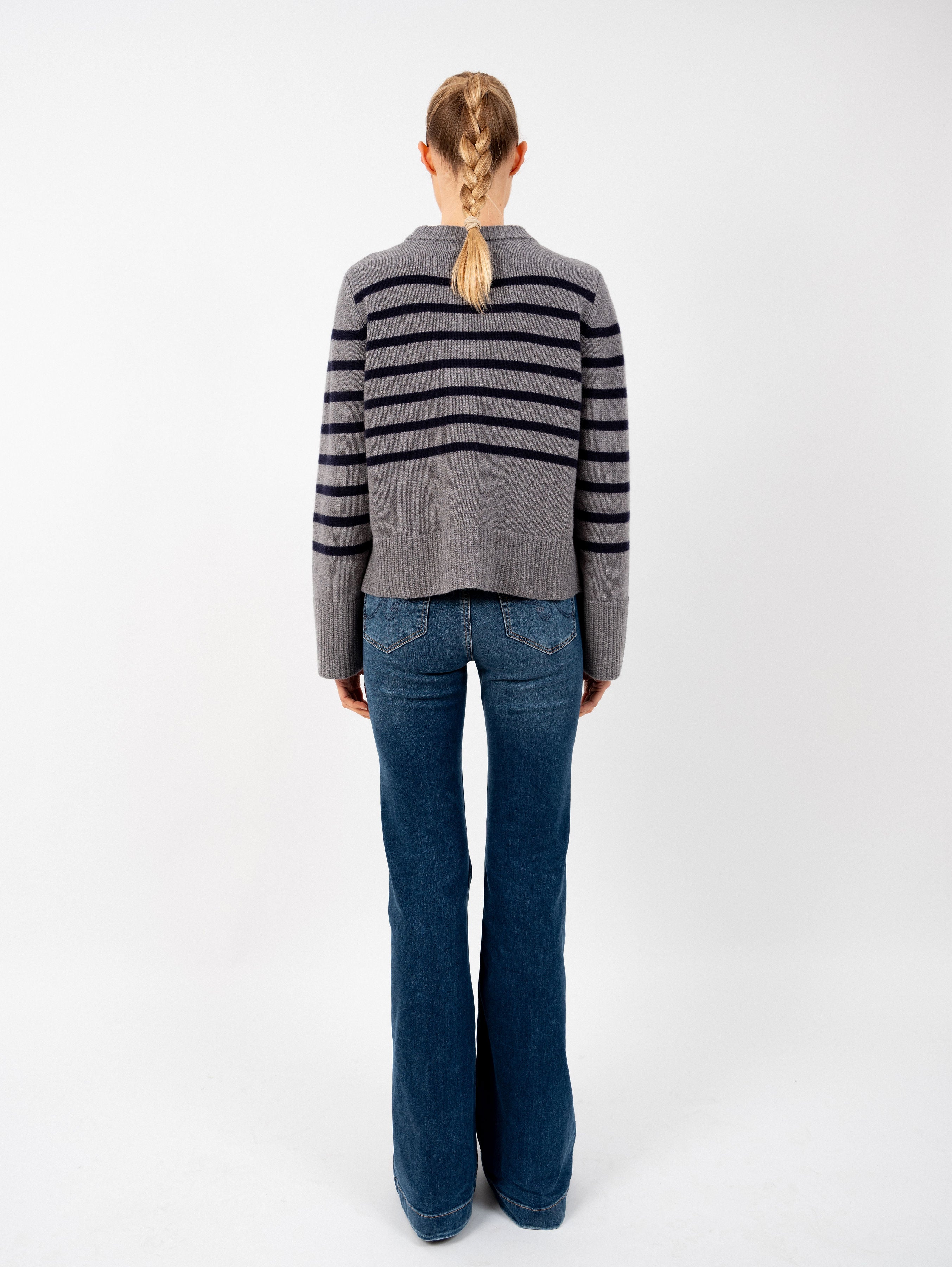 DOROTHEA CARDIGAN IN STONE / OCEAN