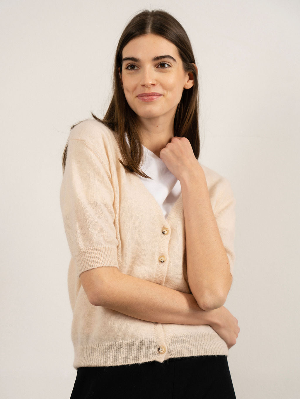 FLORENTINE CARDIGAN IN ROSÉ