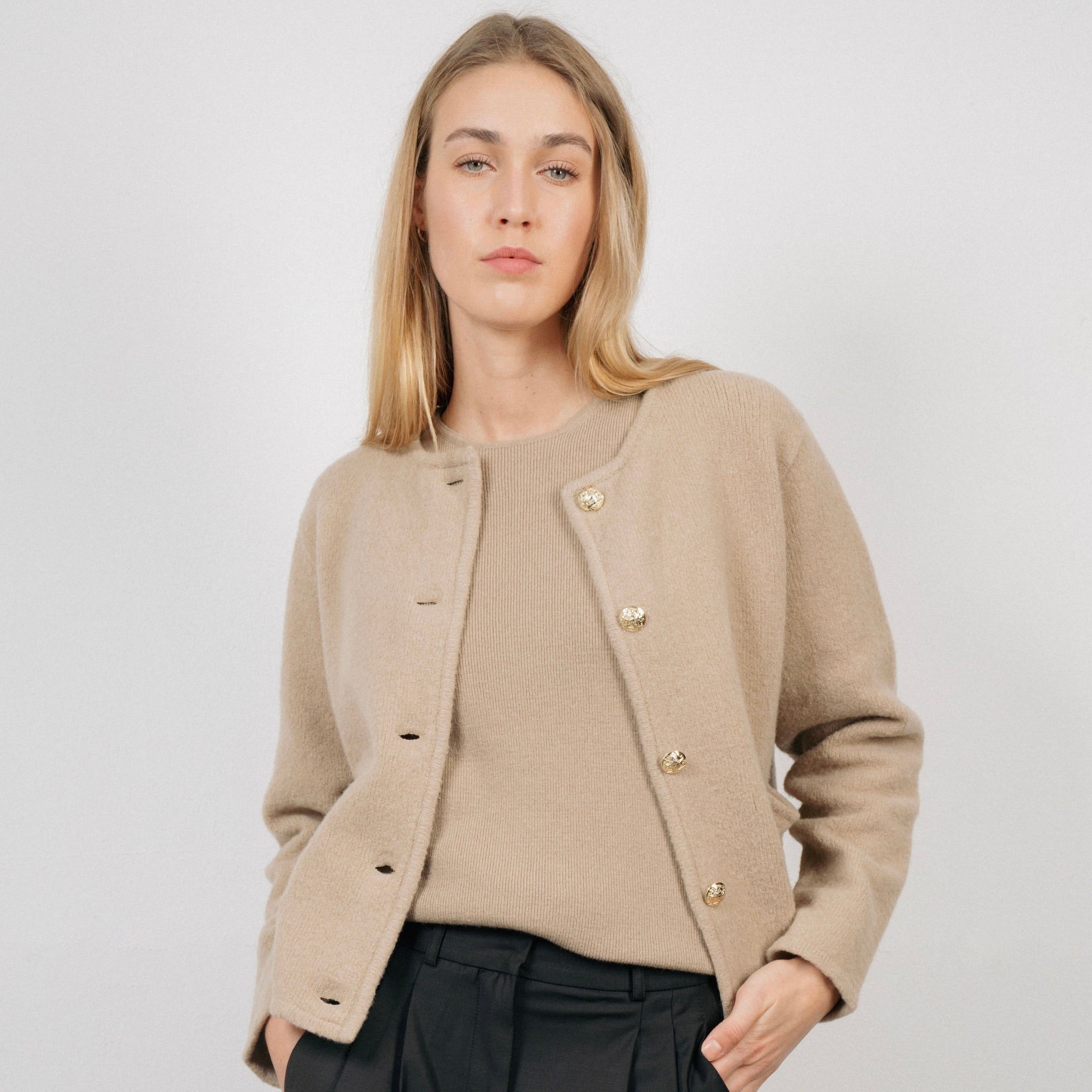 PATRICIA JACKET IN NEW WOOL BEIGE