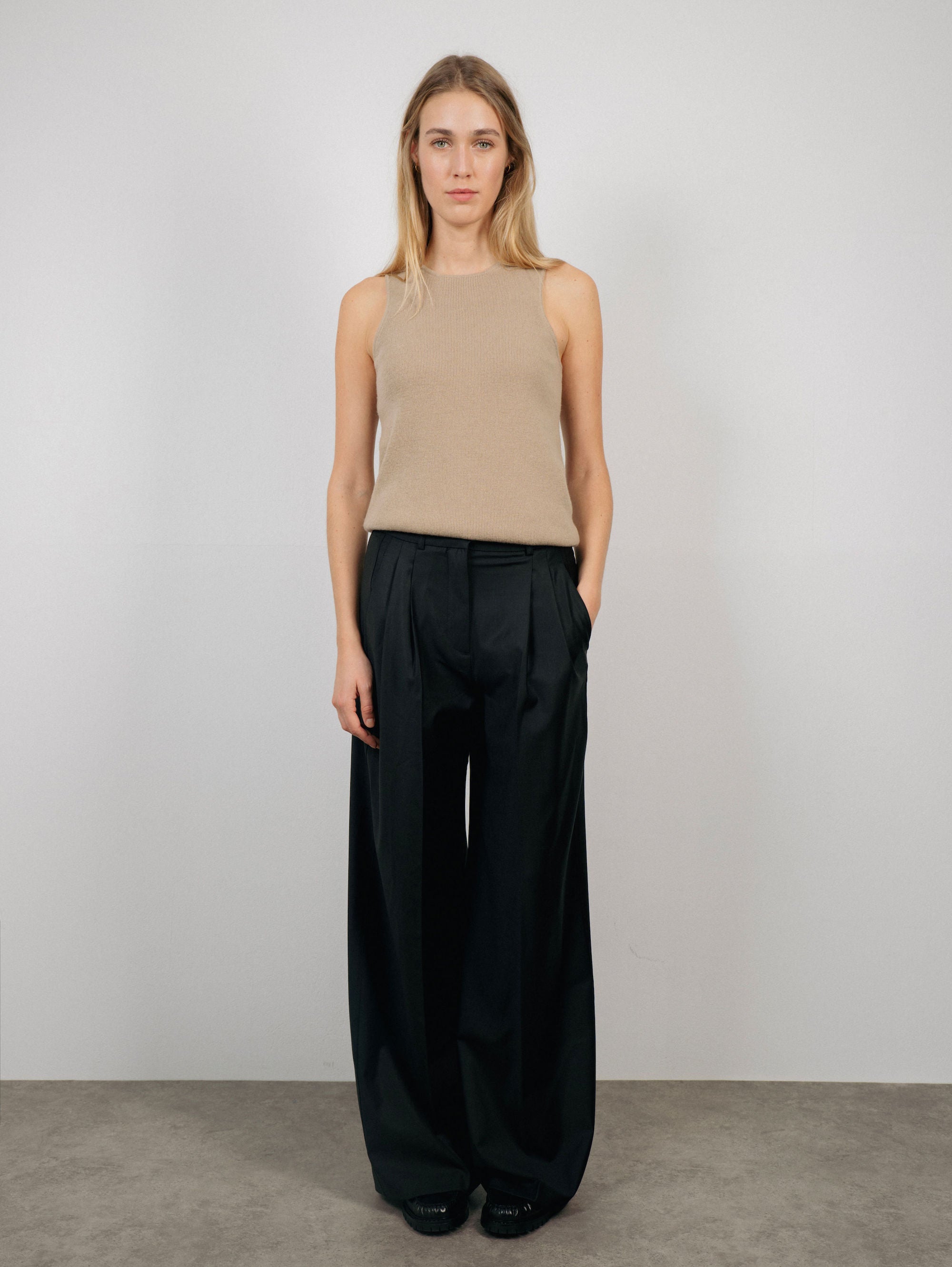 PATRICIA TOP IN NEW WOOL BEIGE