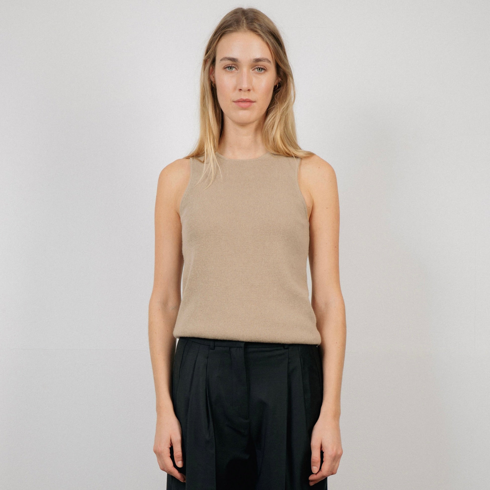 PATRICIA TOP IN NEW WOOL BEIGE
