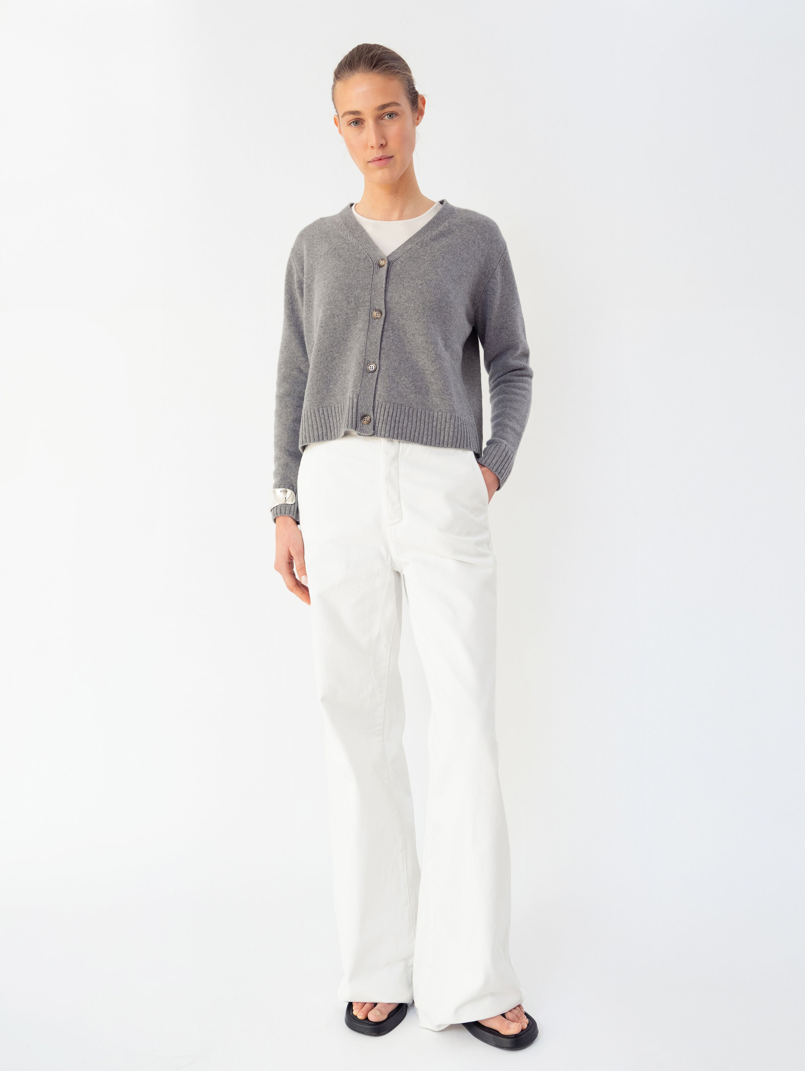 STEFFY CARDIGAN IN SMOG