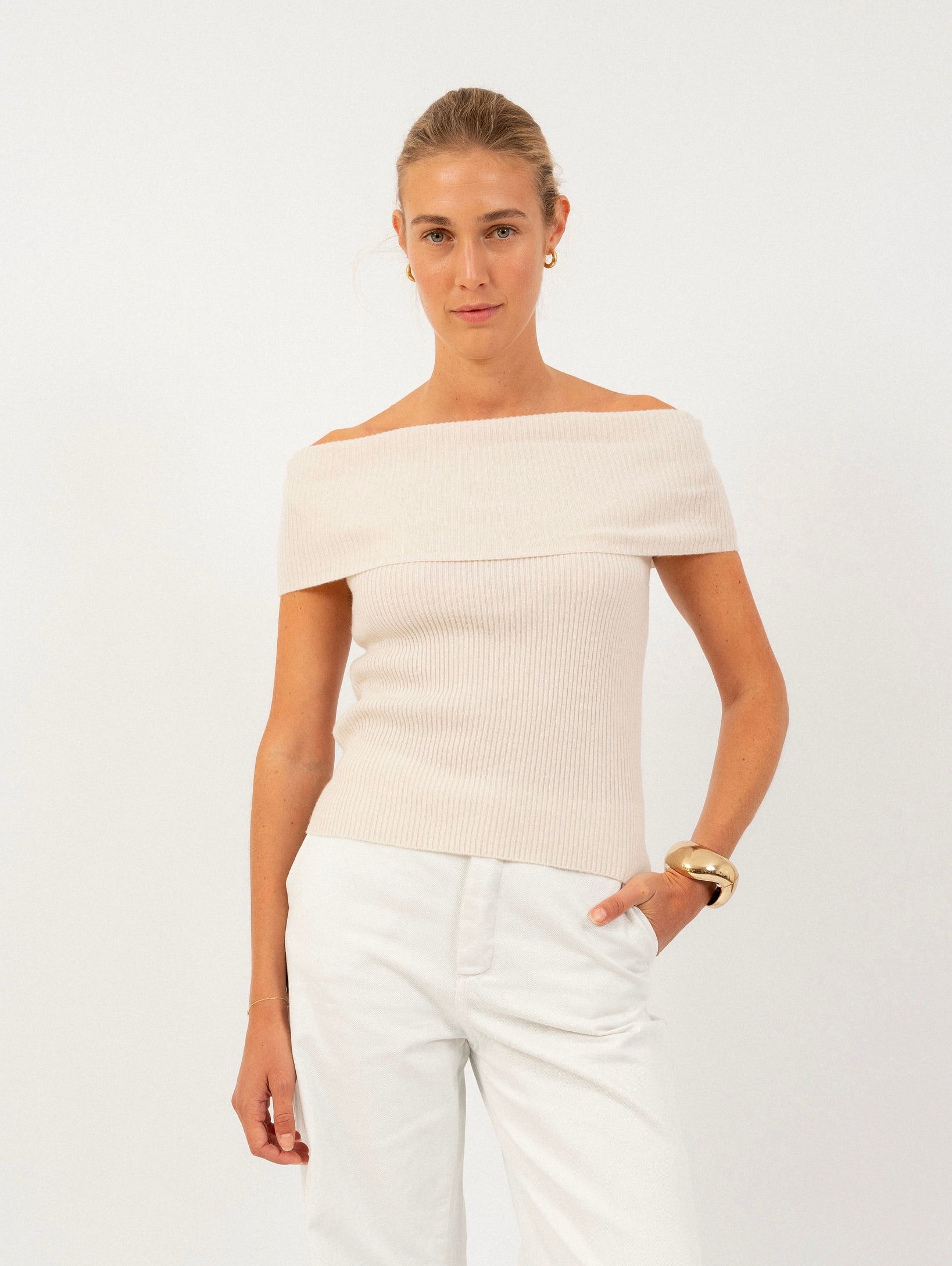 THILDA TOP IN VANILLA