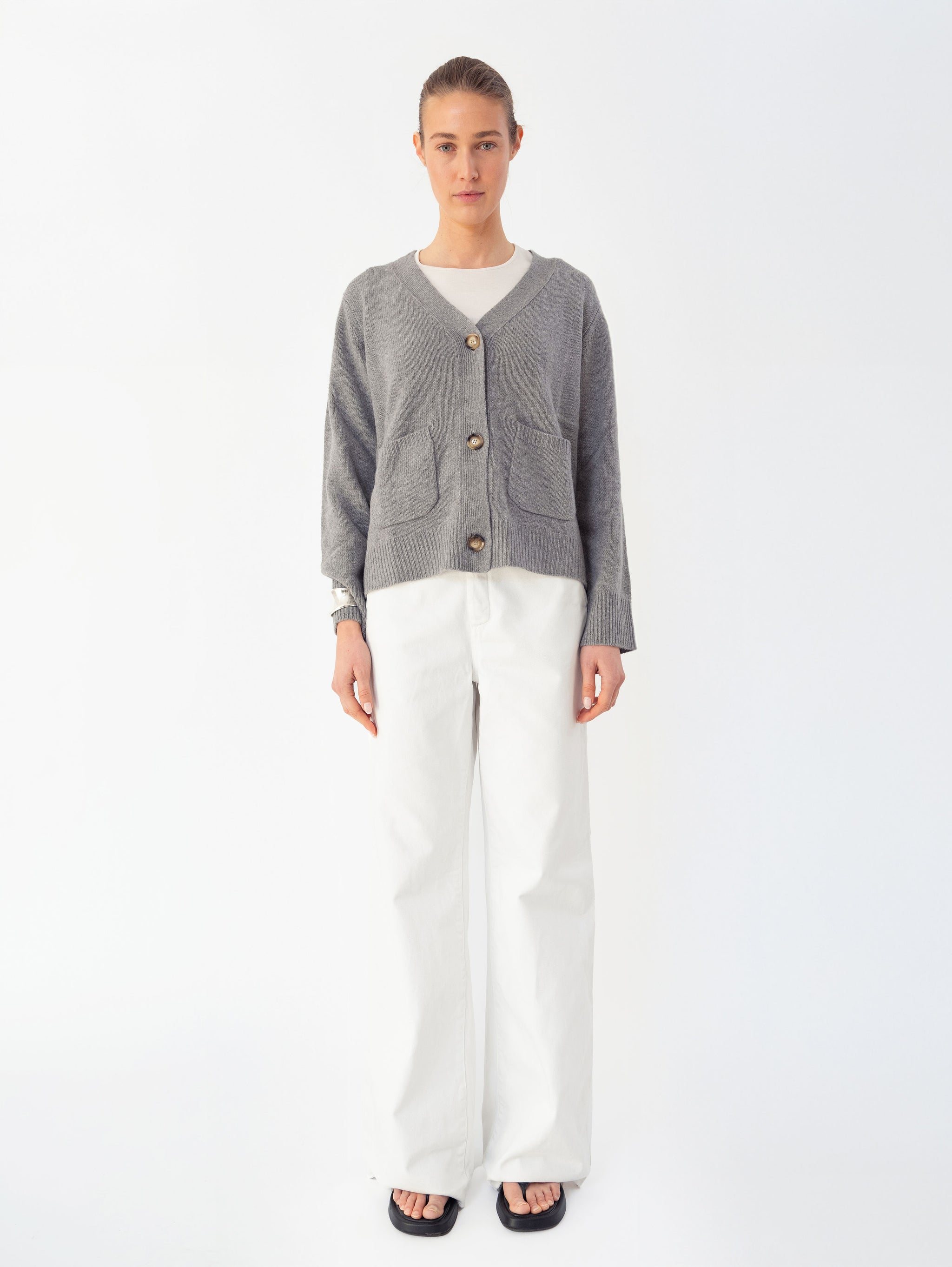 Tranello Cashmere Cardigan in Smog