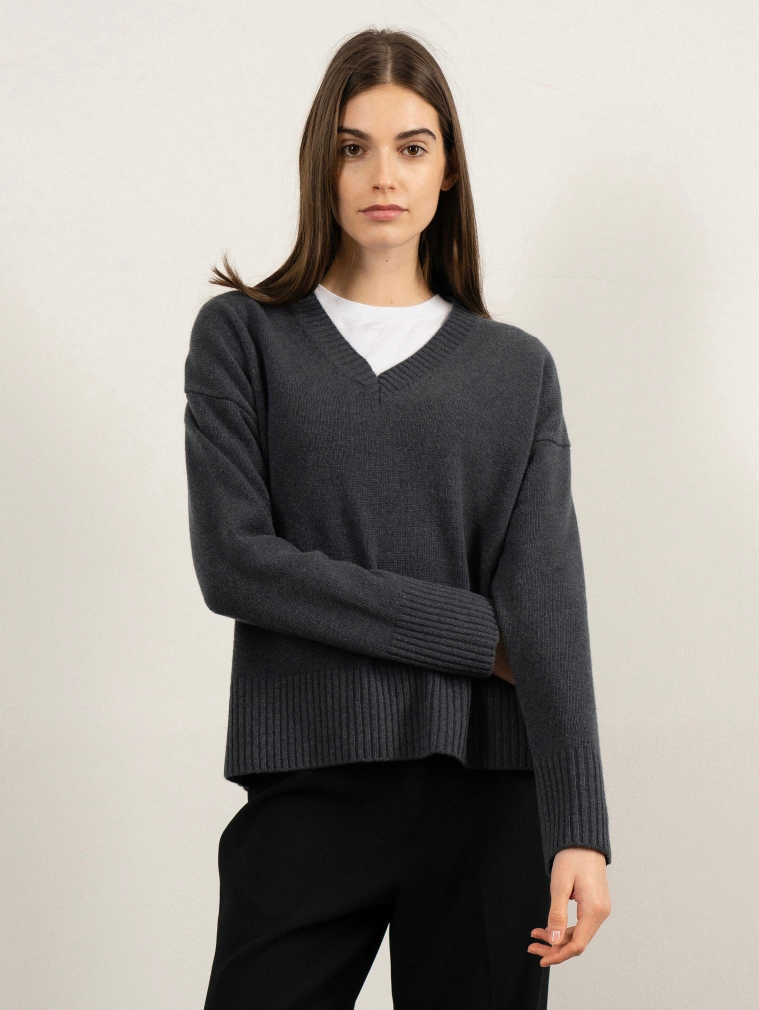 VALERIE SWEATER IN STEEL BLUE