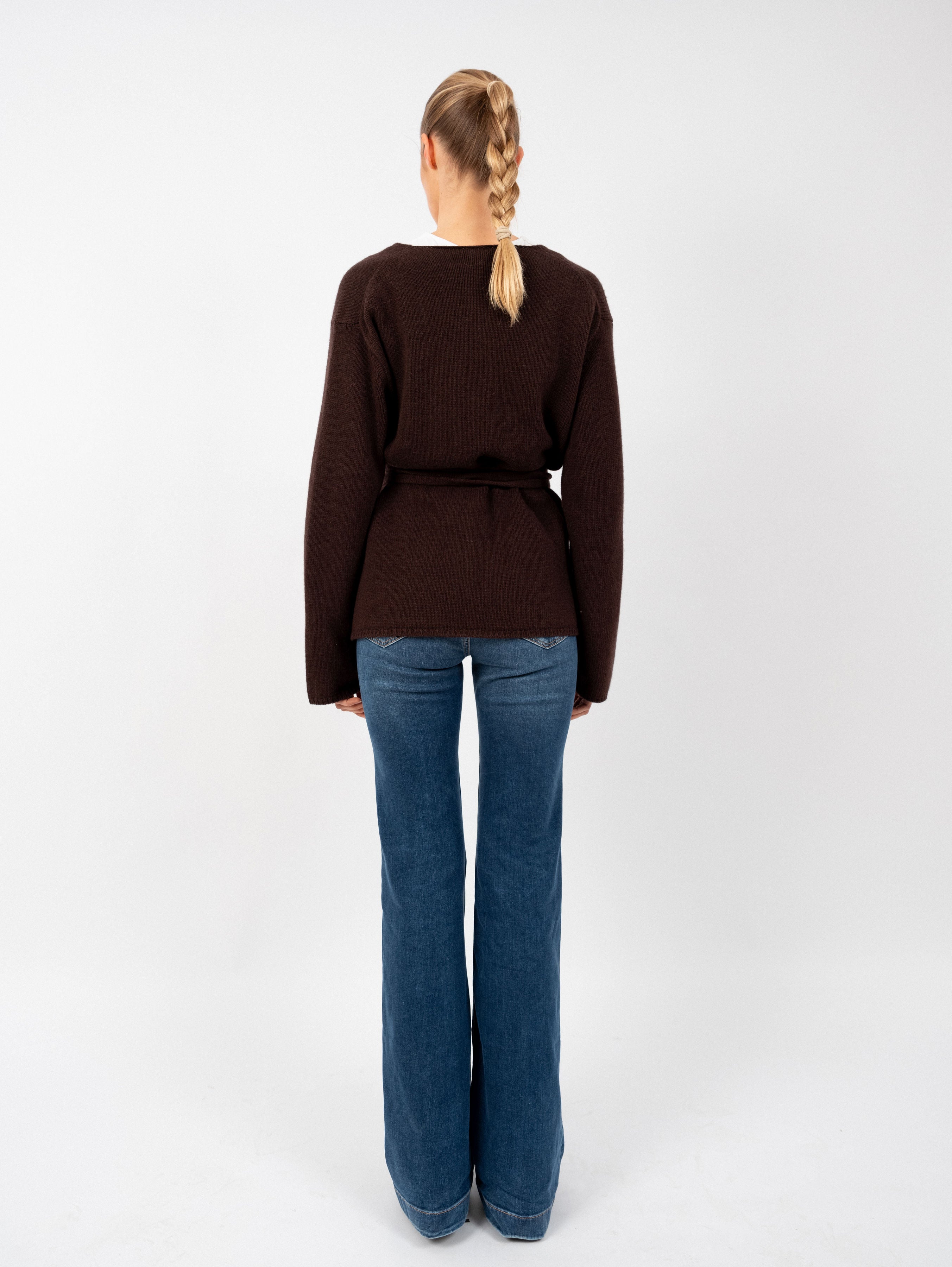 VICTORIA CARDIGAN IN ESPRESSO