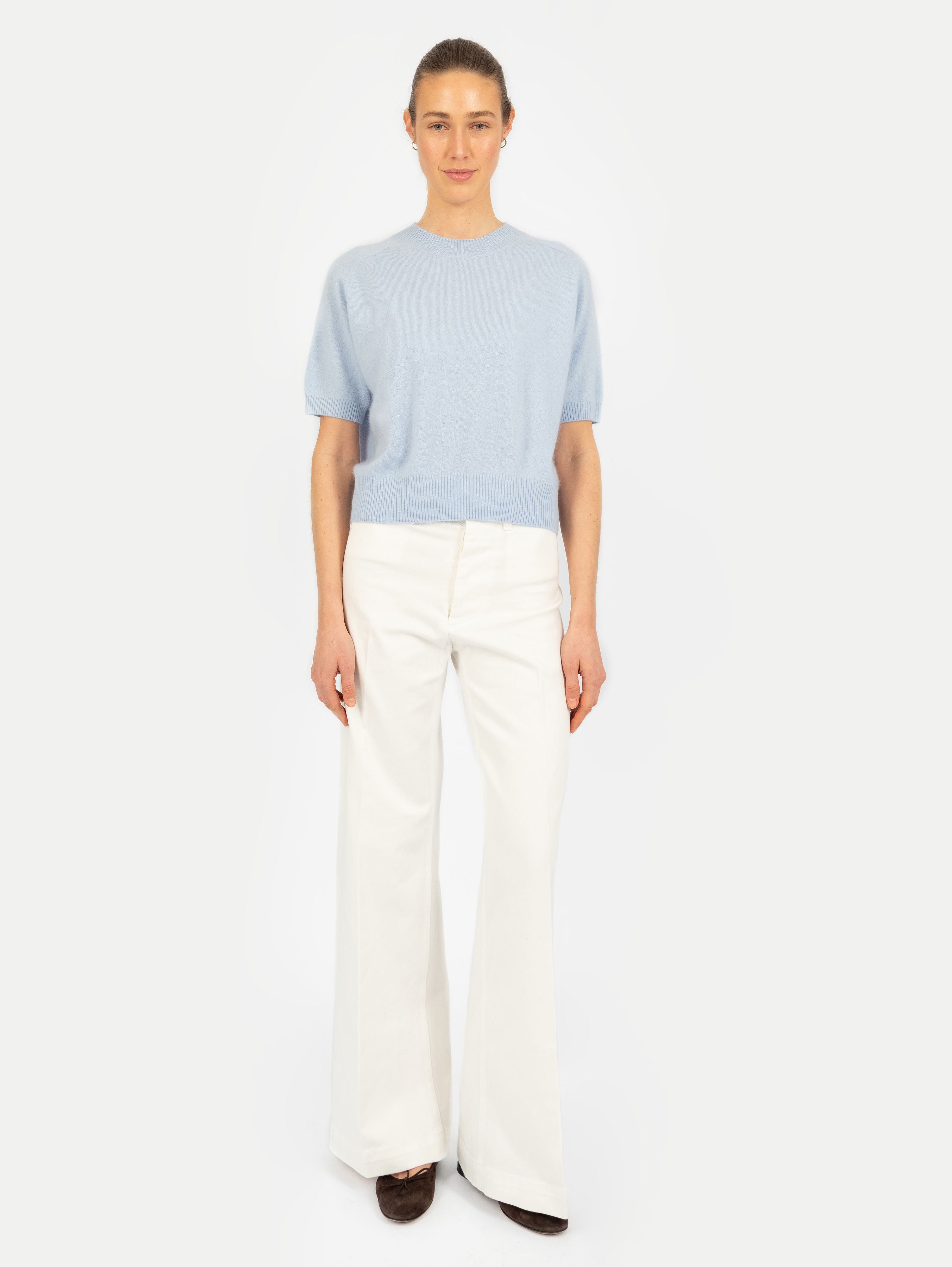 ANITA BRUSHED SWEATER IN SKY