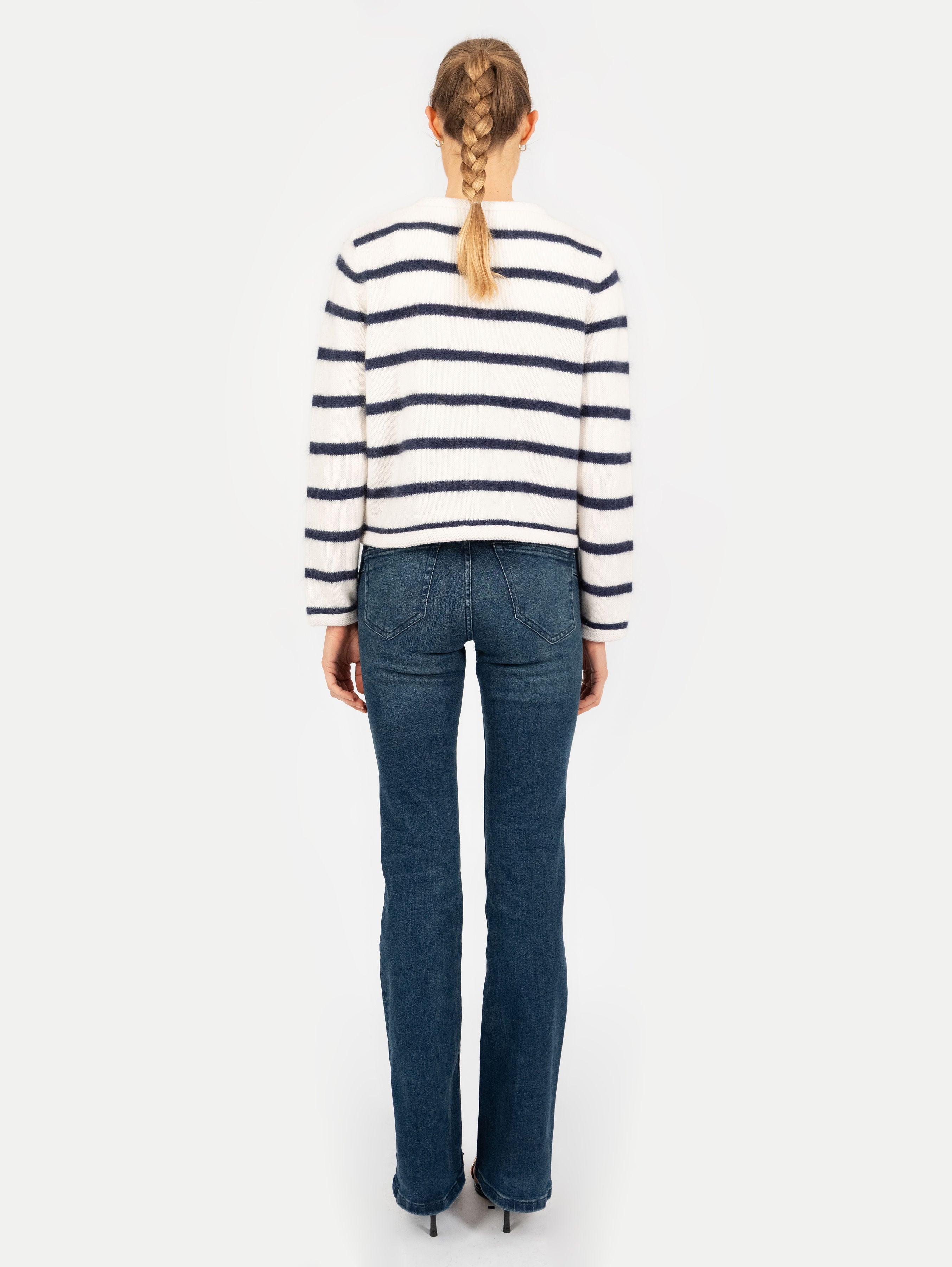 BLANCA JACKET IN SUGAR GLAZE/DEEP BLUE