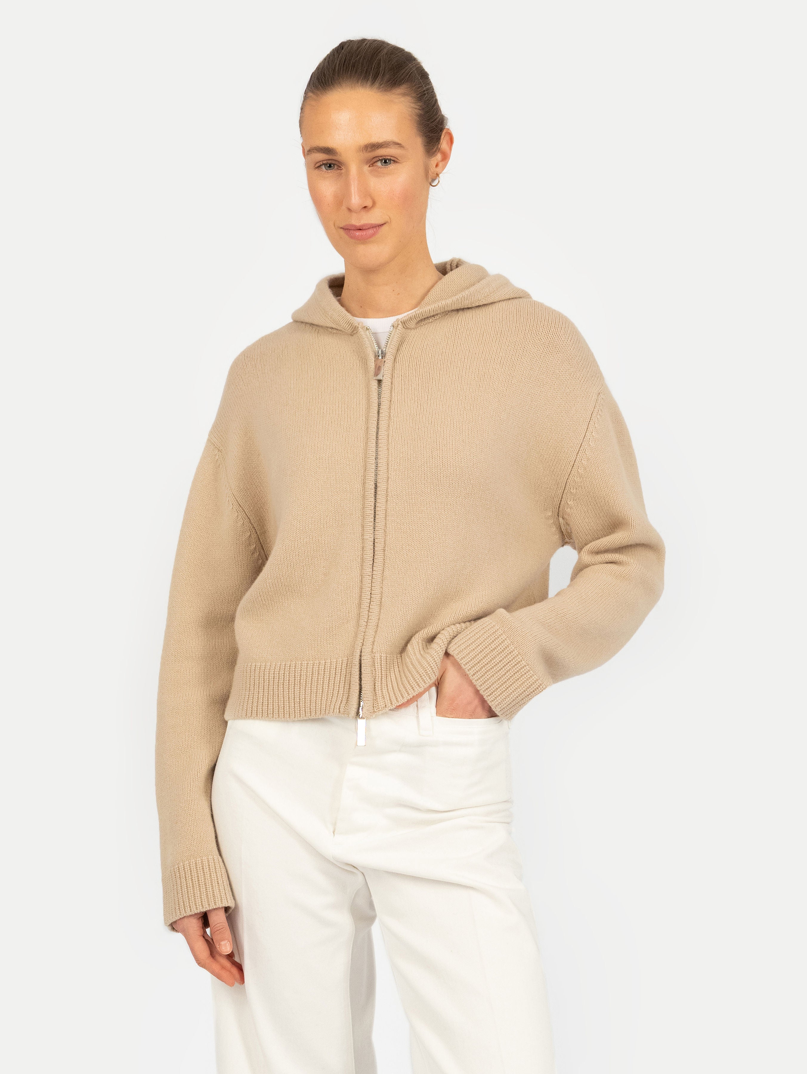 JO ZIP JACKET IN CARAMEL