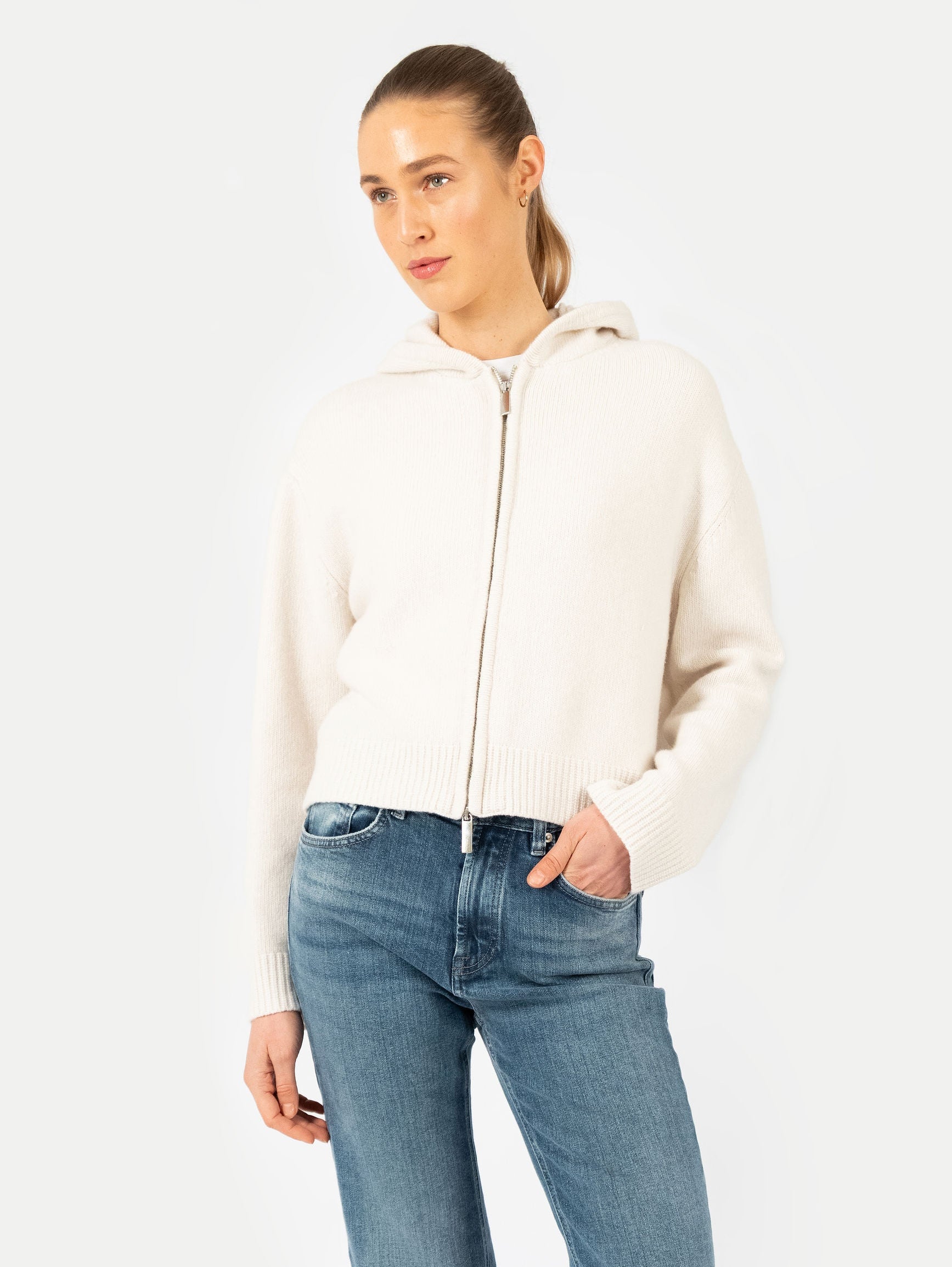 JO ZIP JACKET IN VANILLA