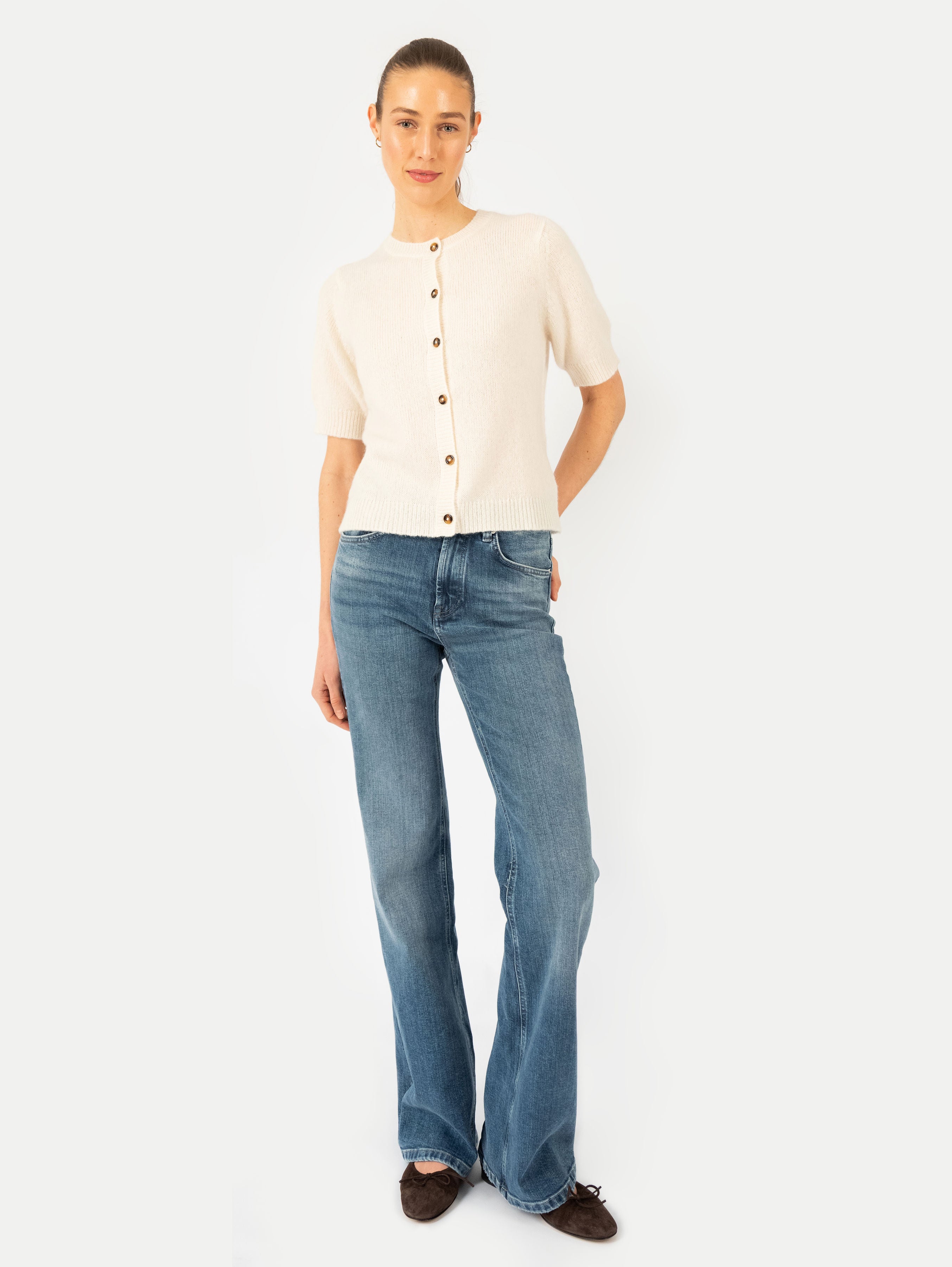 LOUISE CARDIGAN IN IVORY