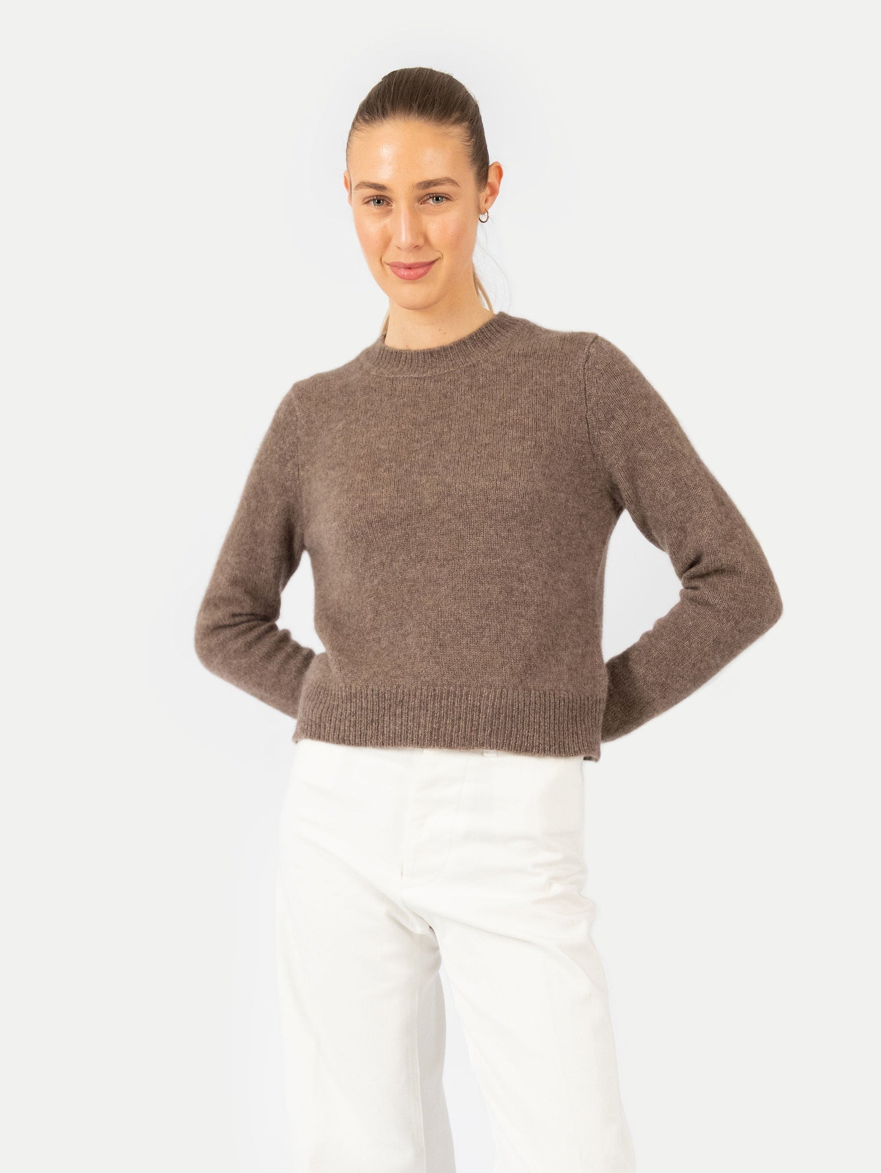 TESSA SWEATER IN HAZELNUT