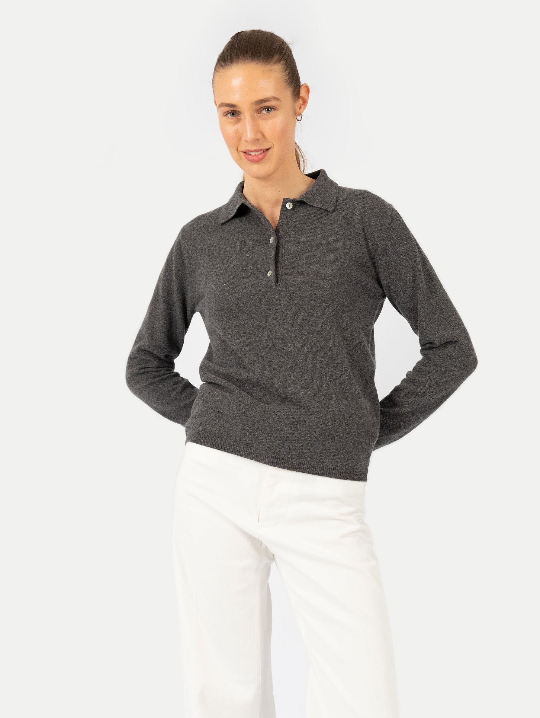 ROBIN POLO IN ANTHRAZIT