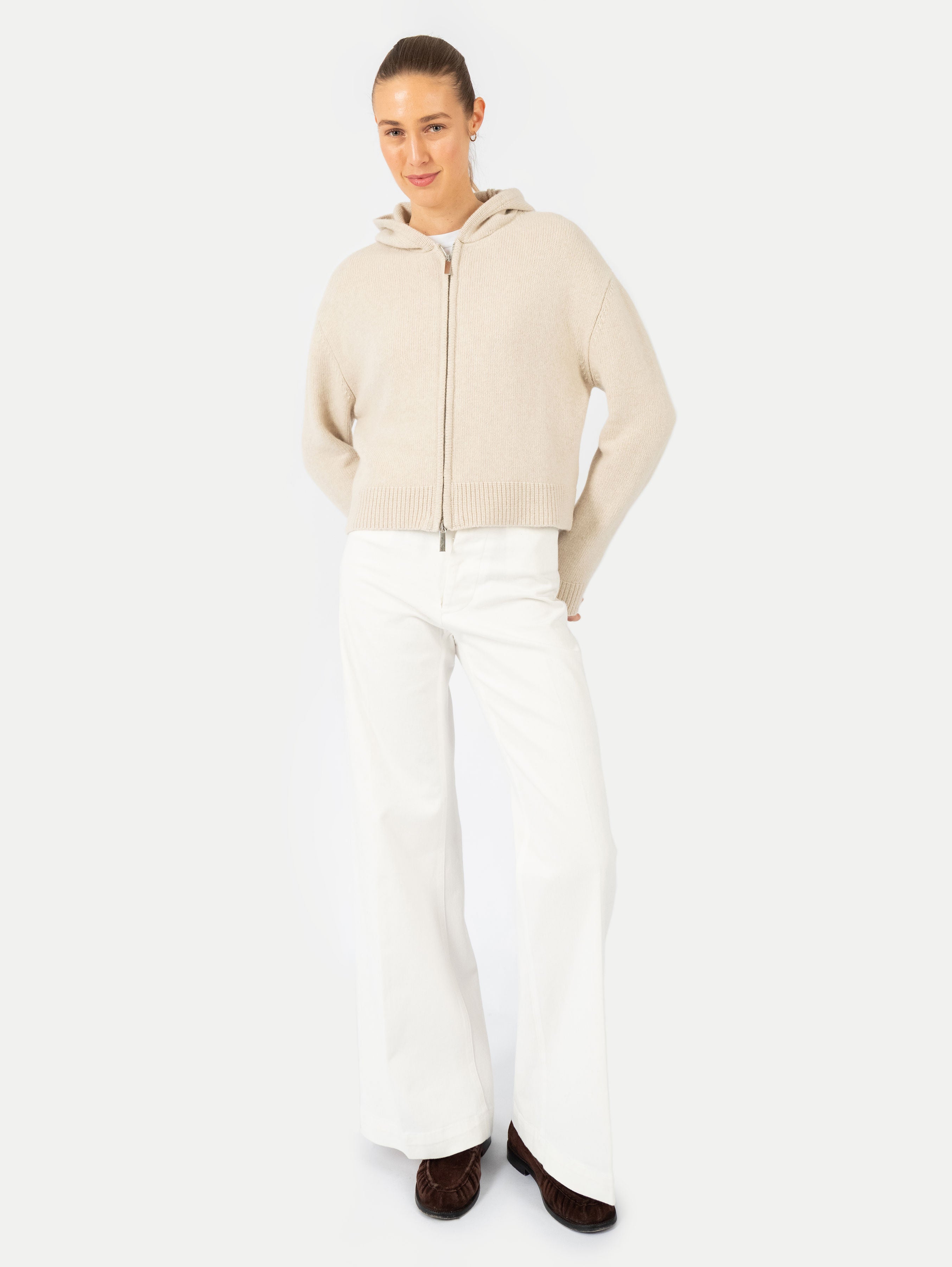 JO ZIP JACKET IN BUTTERMILK