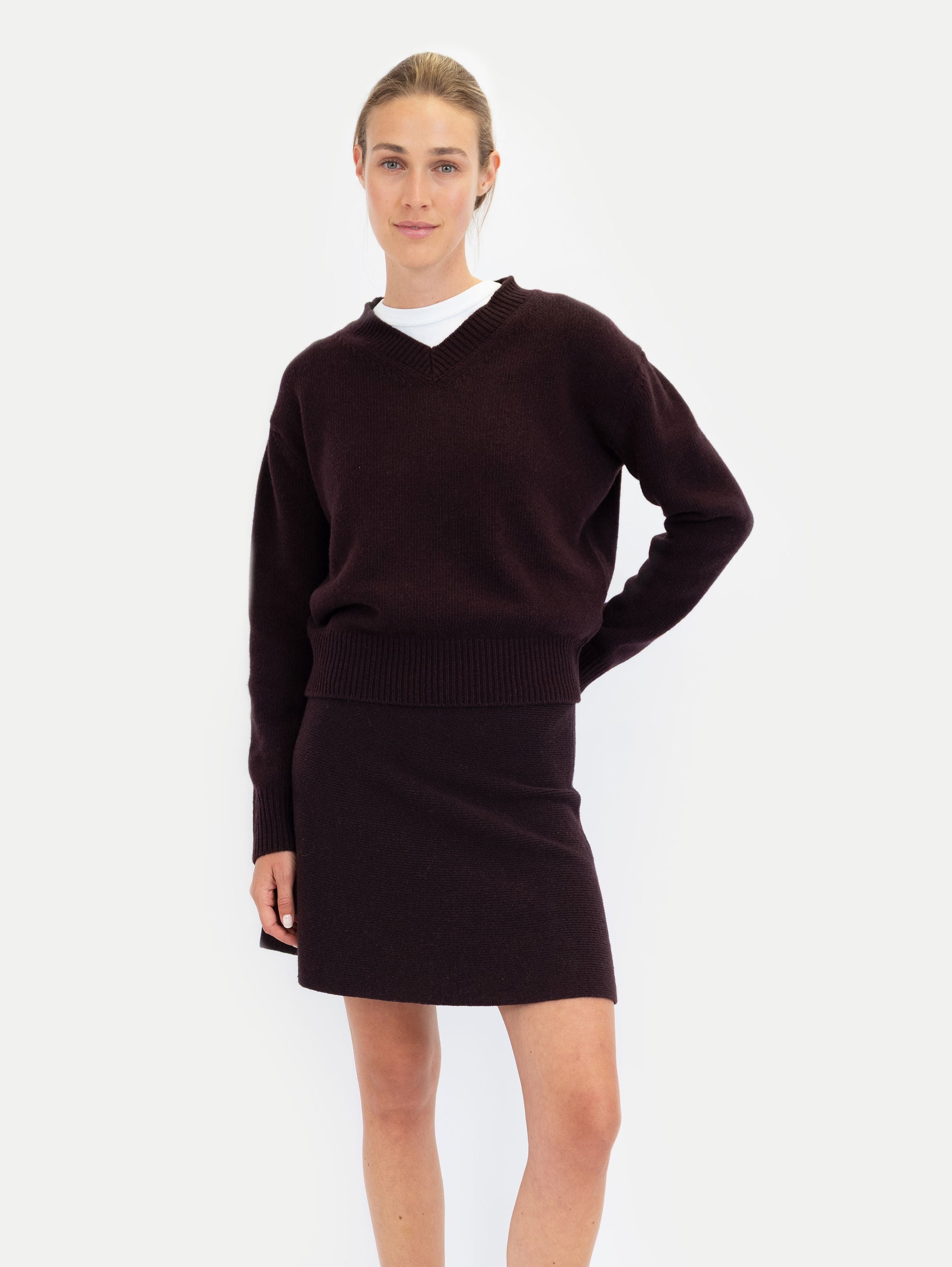 GIGI SKIRT IN MELANZANE