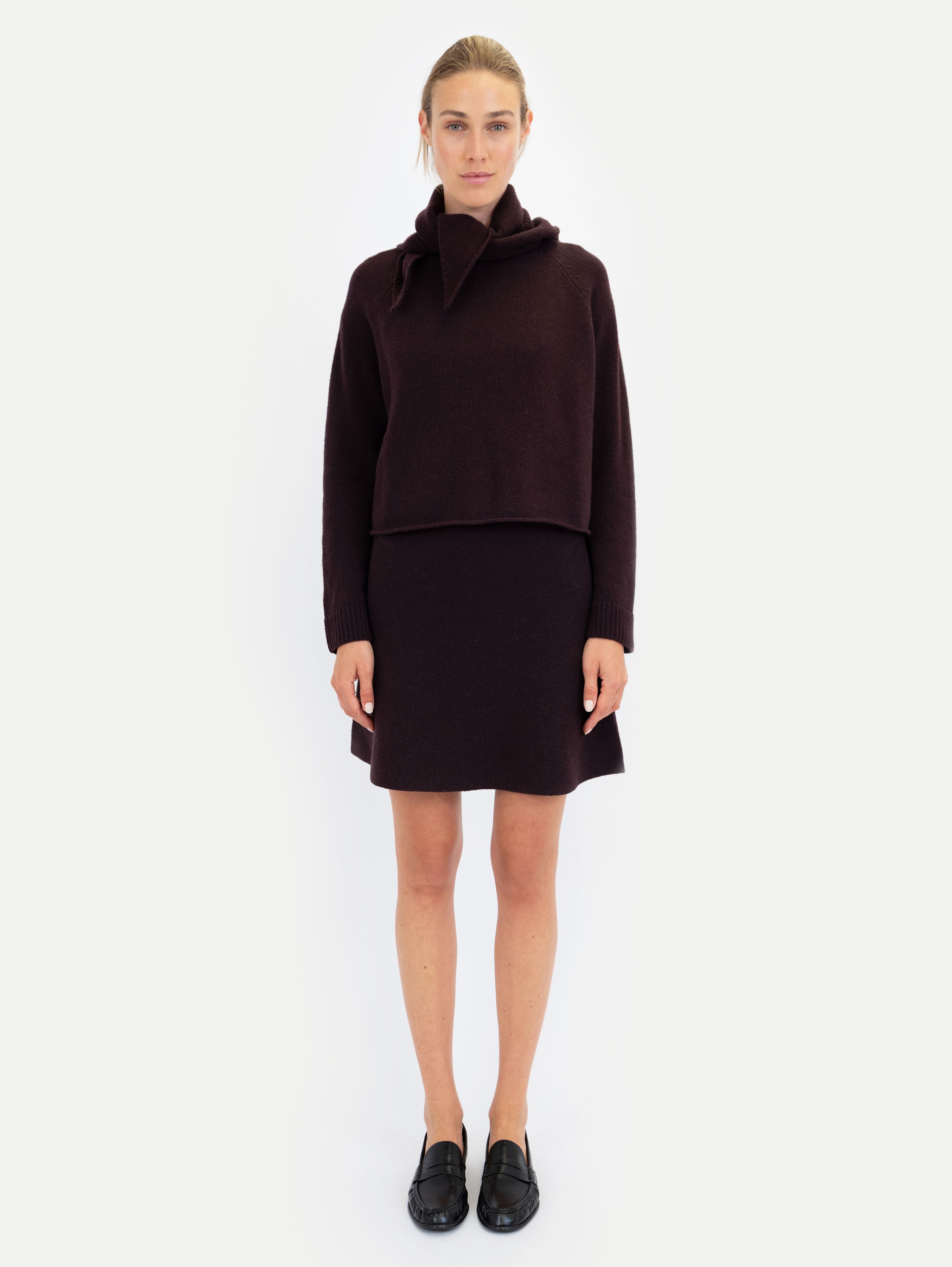 GINA SWEATER IN MELANZANE