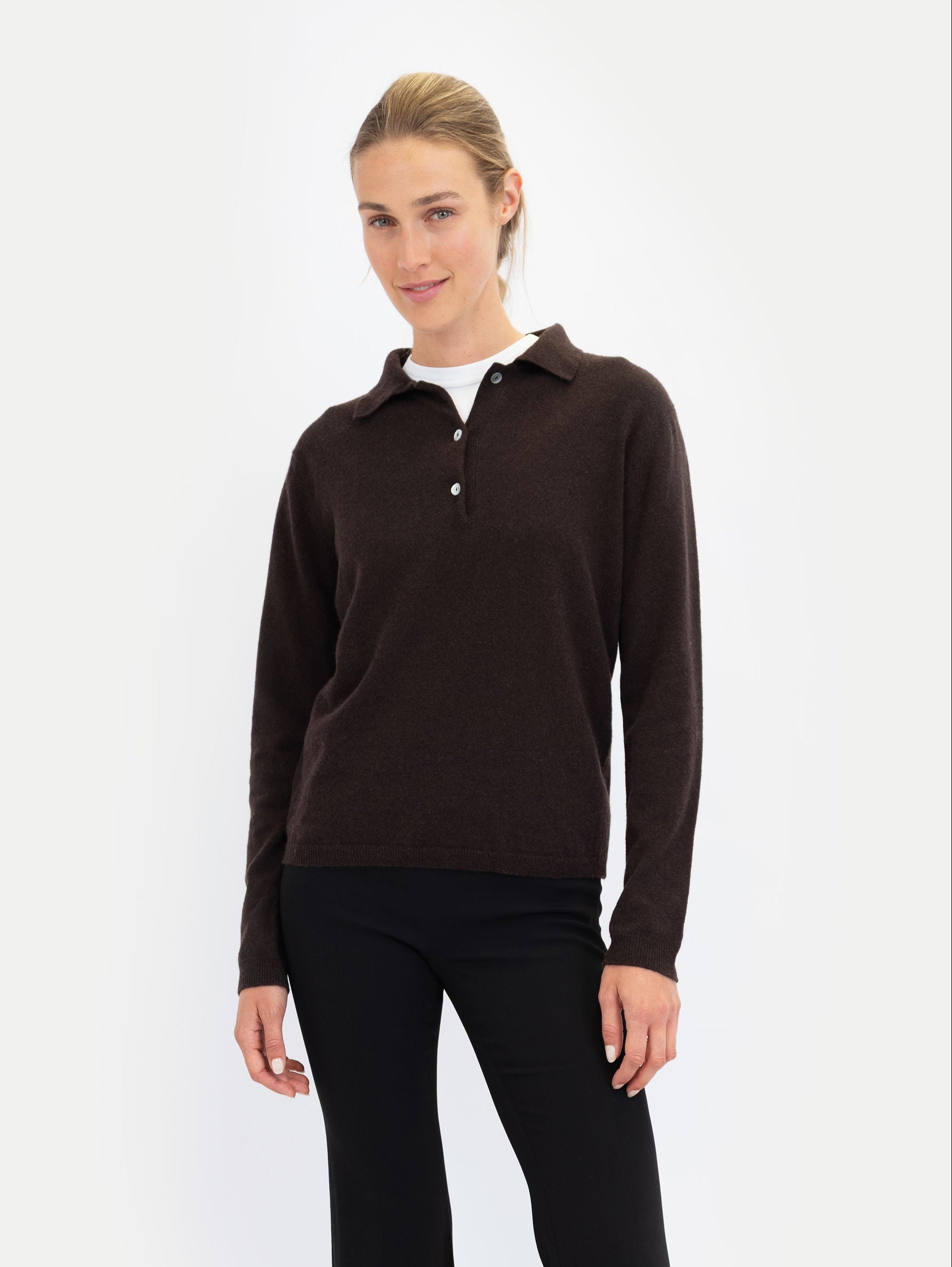 ROBIN POLO IN ESPRESSO