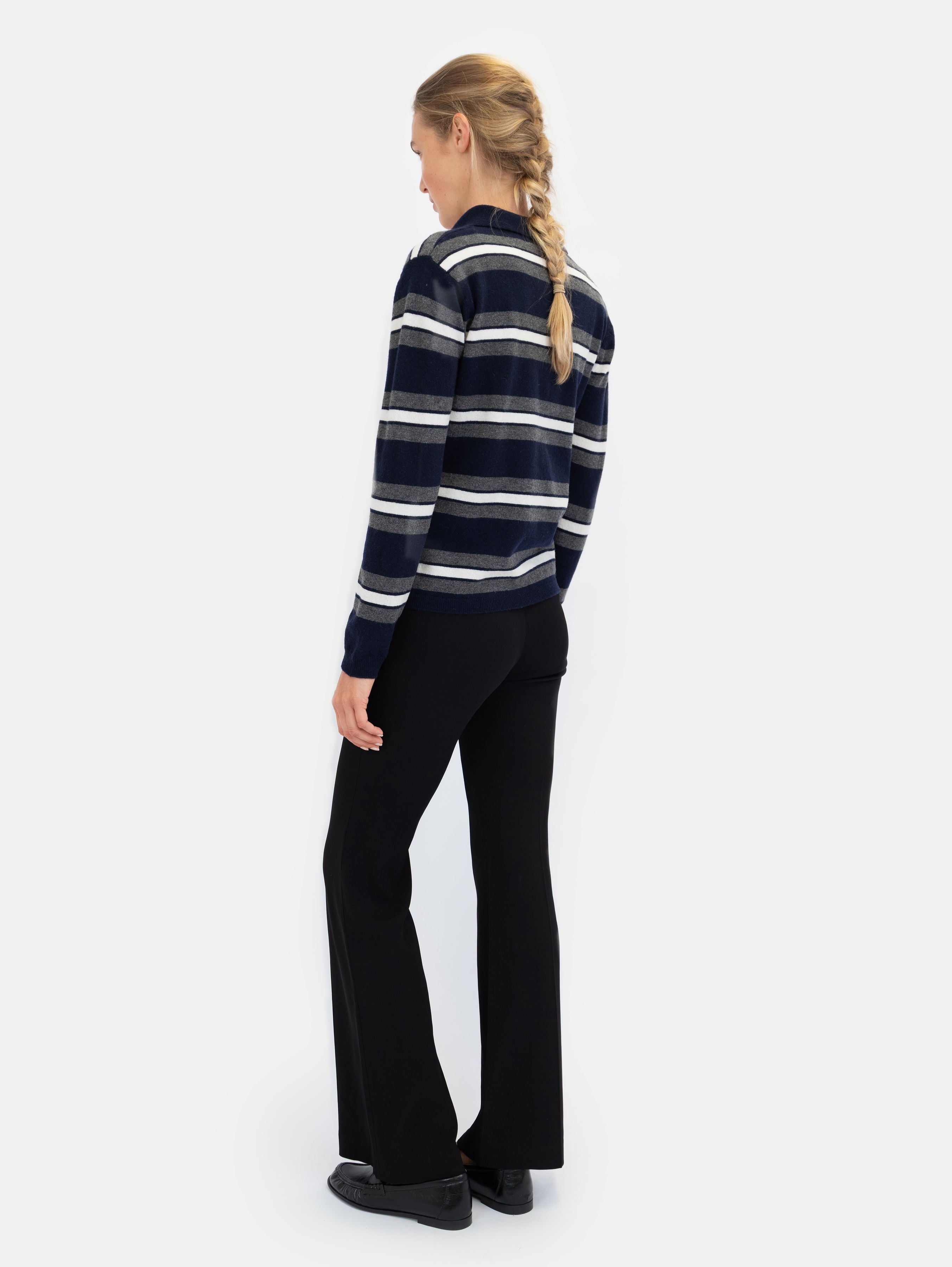 ROBIN POLO IN STRIPED DEEP BLUE