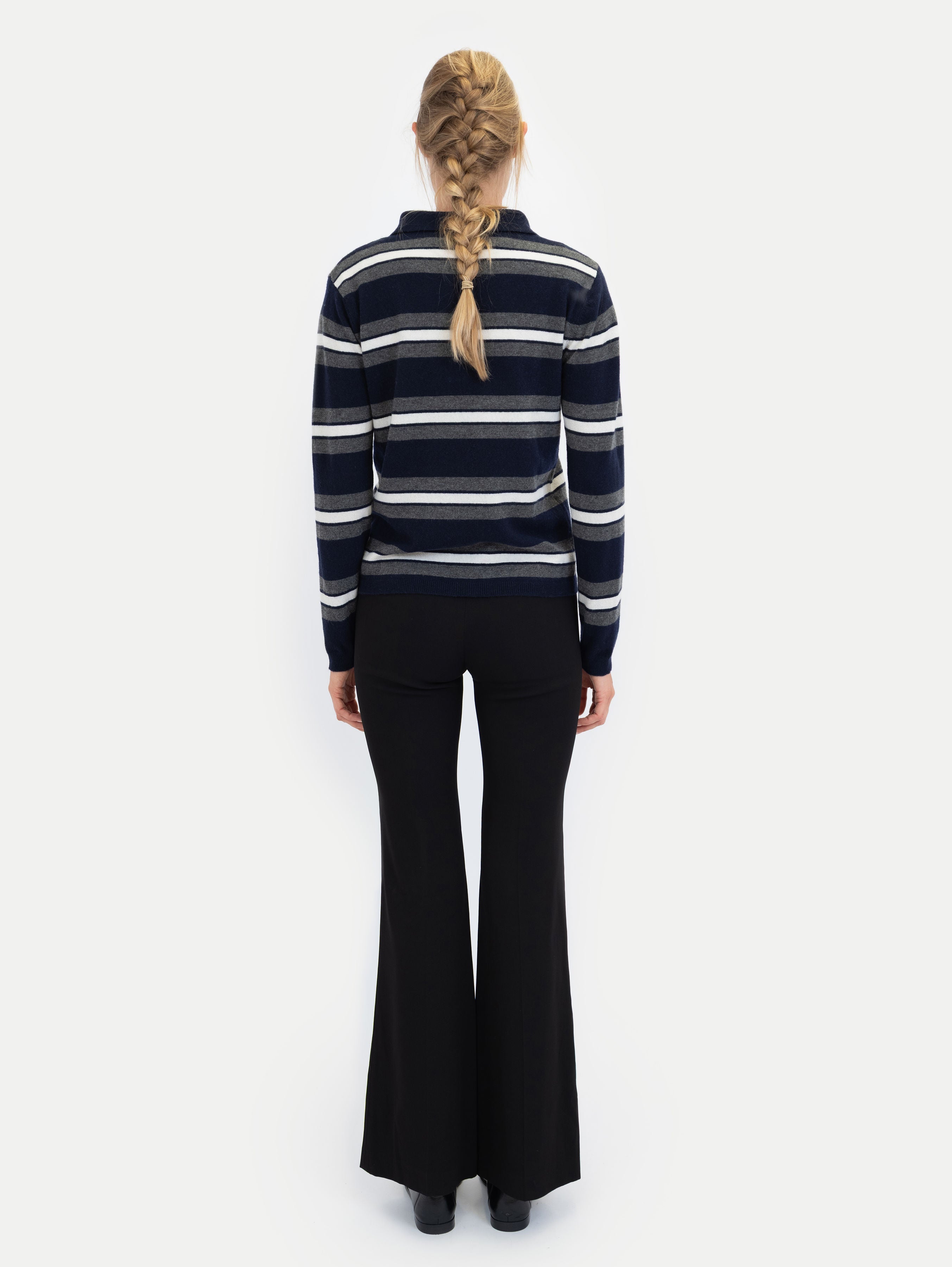 ROBIN POLO IN STRIPED DEEP BLUE