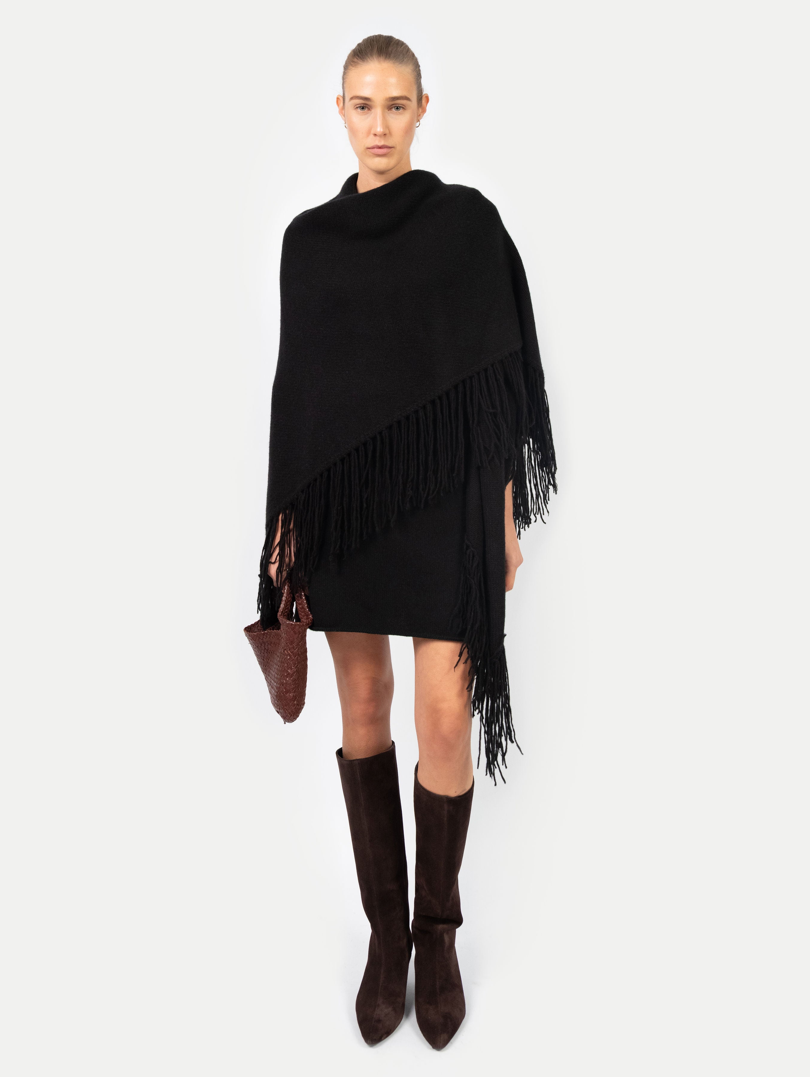 LAURA SCARF IN BLACK SESAME