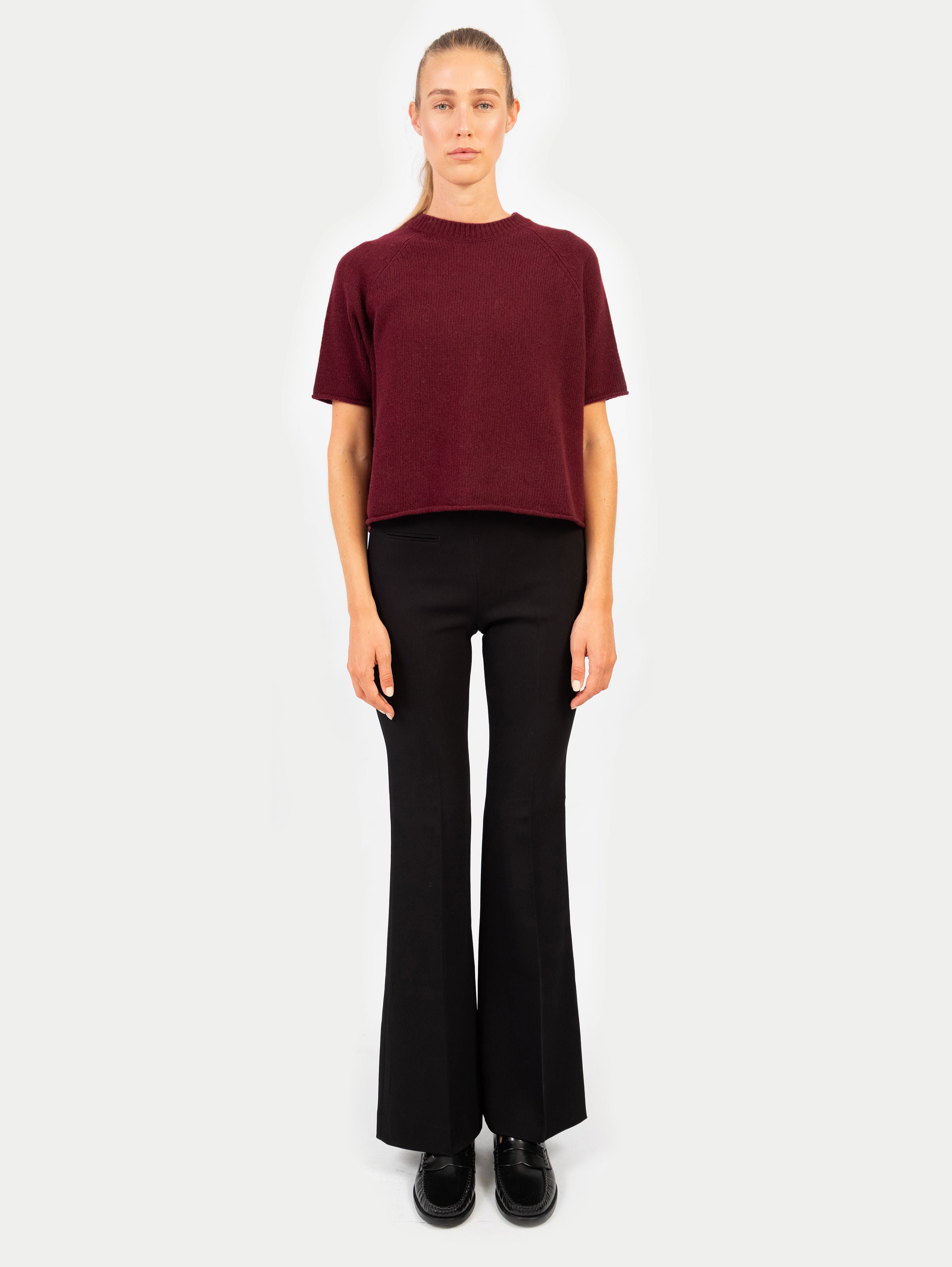 GRETA SWEATER IN DARK CHERRY