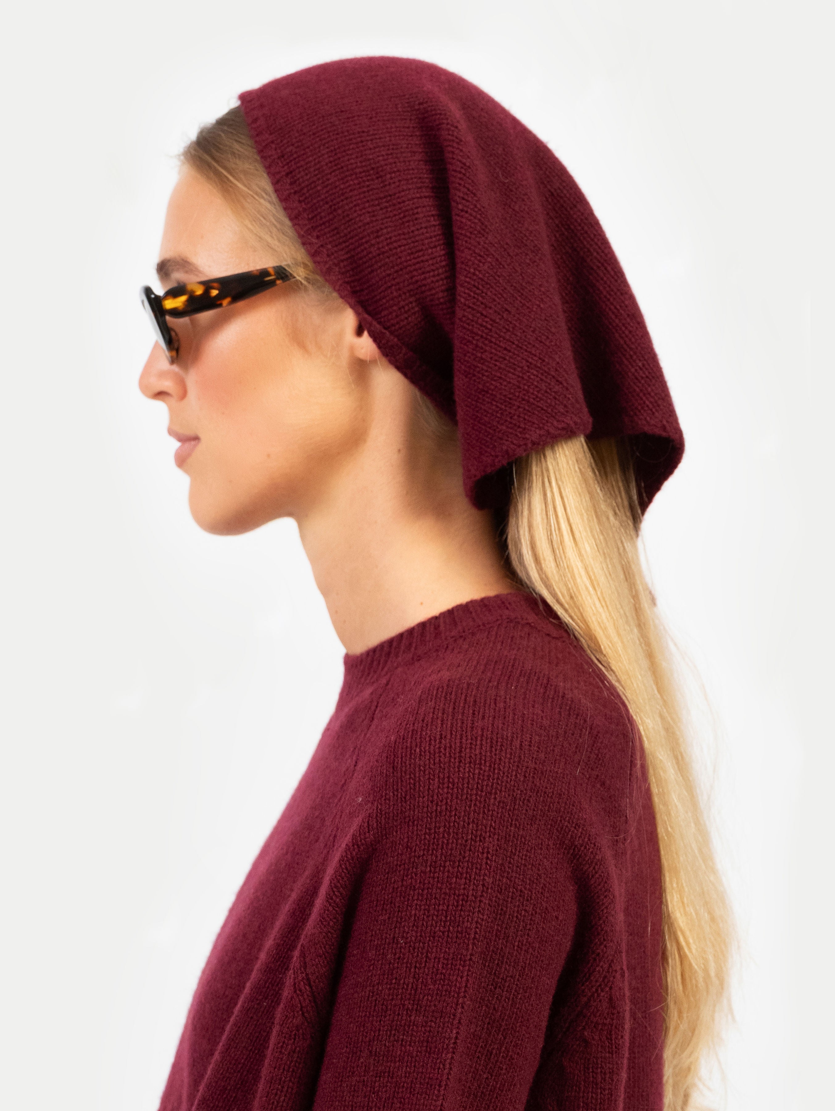 CARA SCARF IN DARK CHERRY
