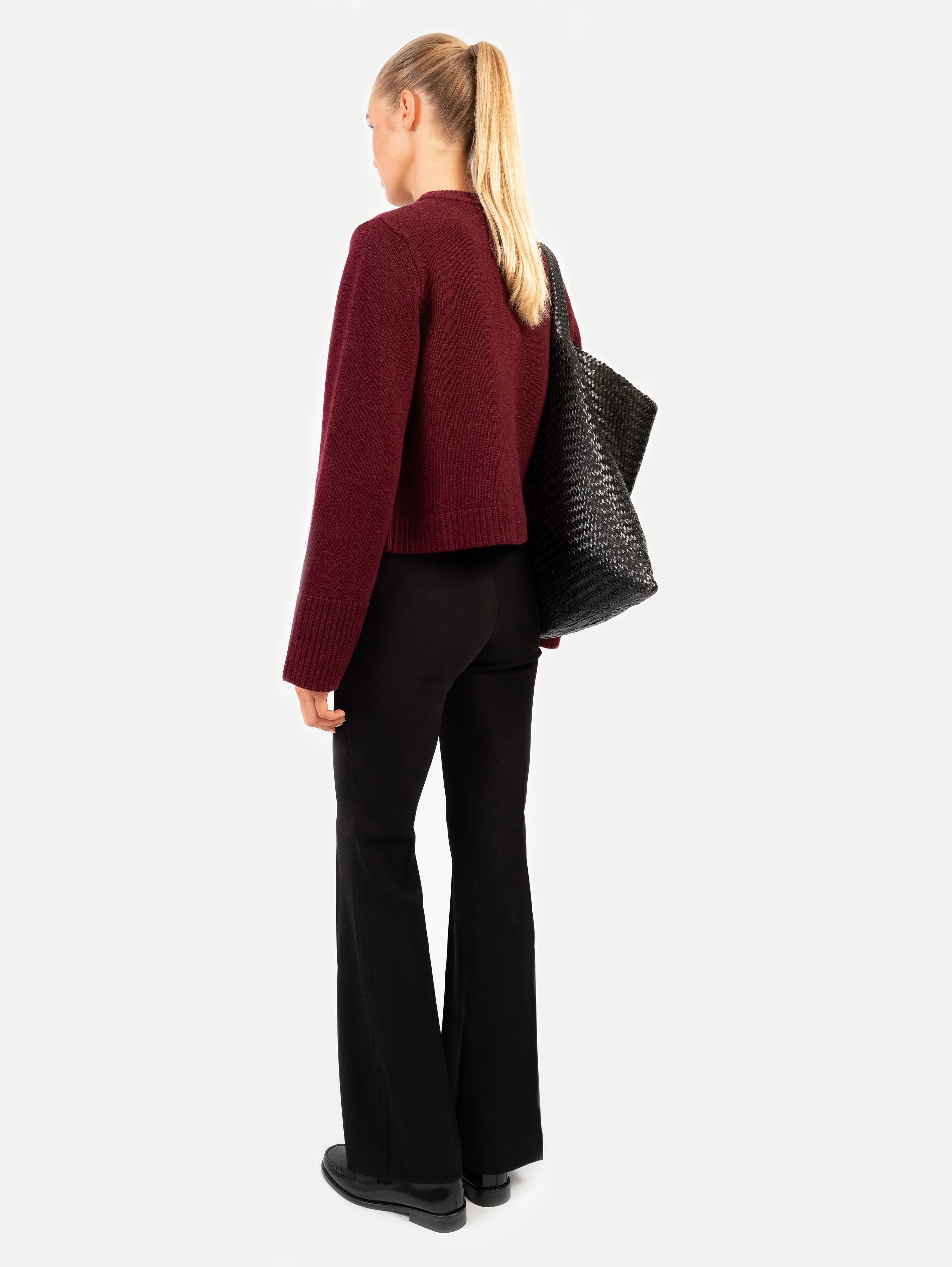 LILLY CARDIGAN IN DARK CHERRY