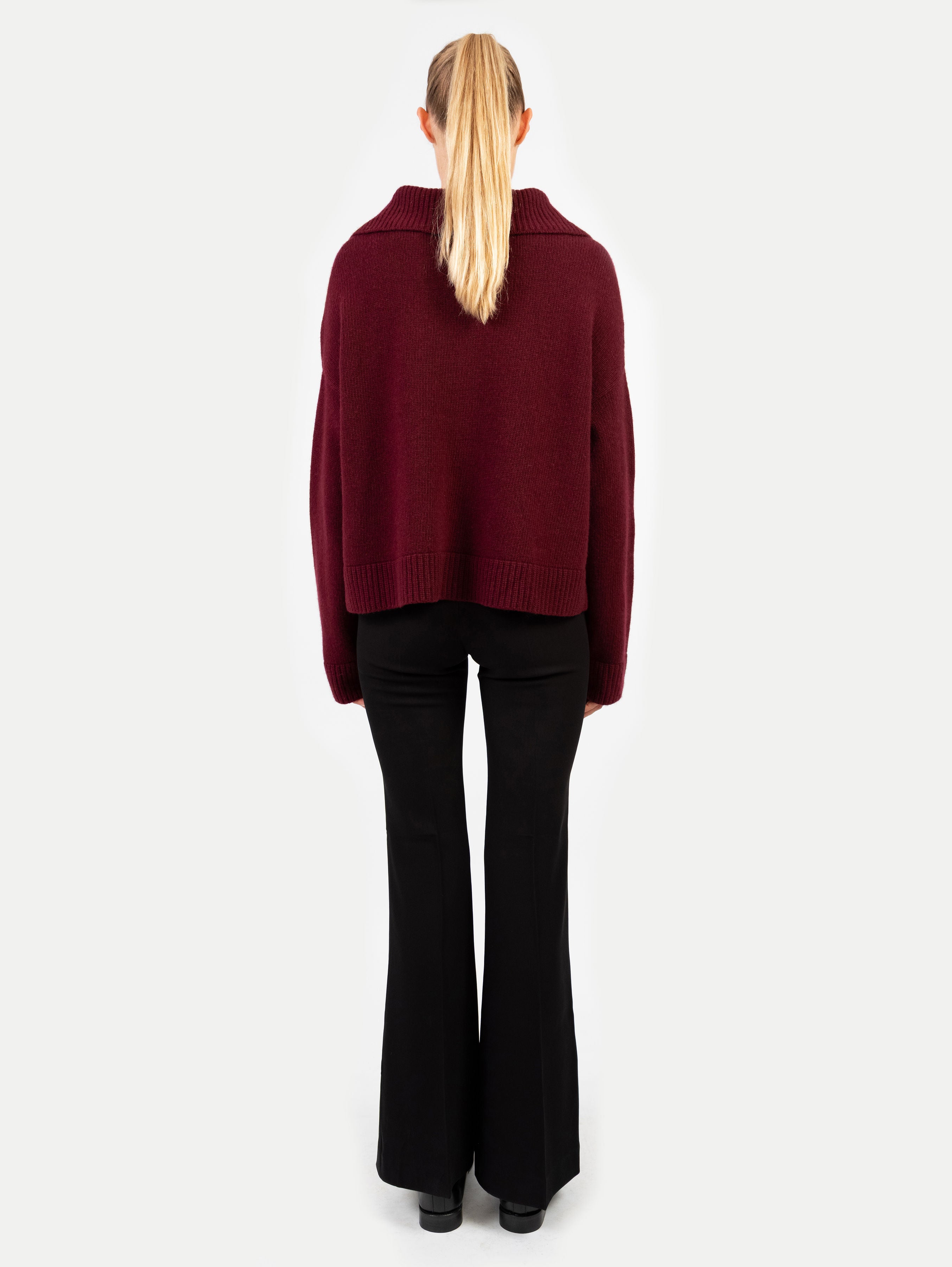 VALENTINE SWEATER IN DARK CHERRY