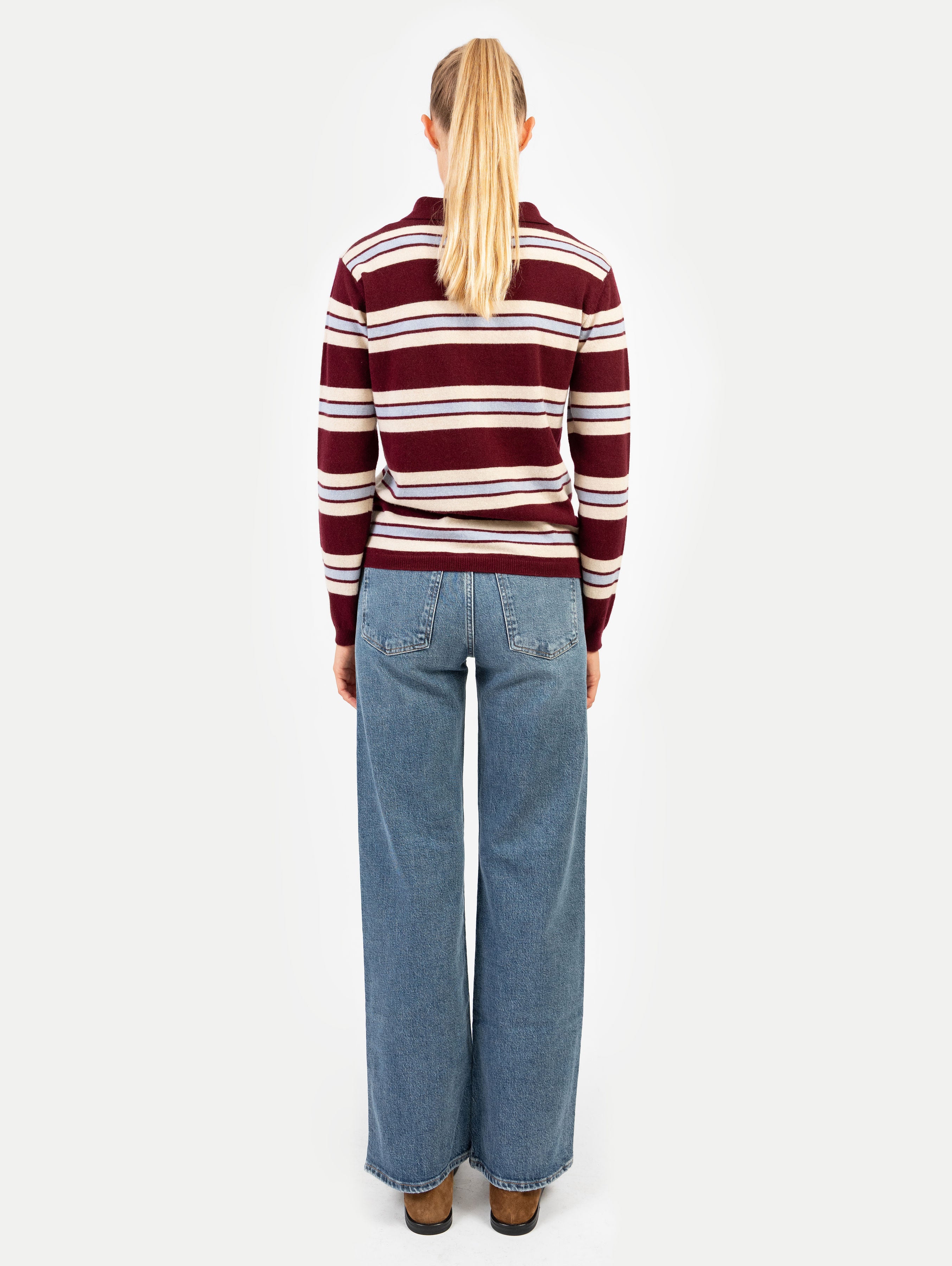 ROBIN POLO IN DARK CHERRY