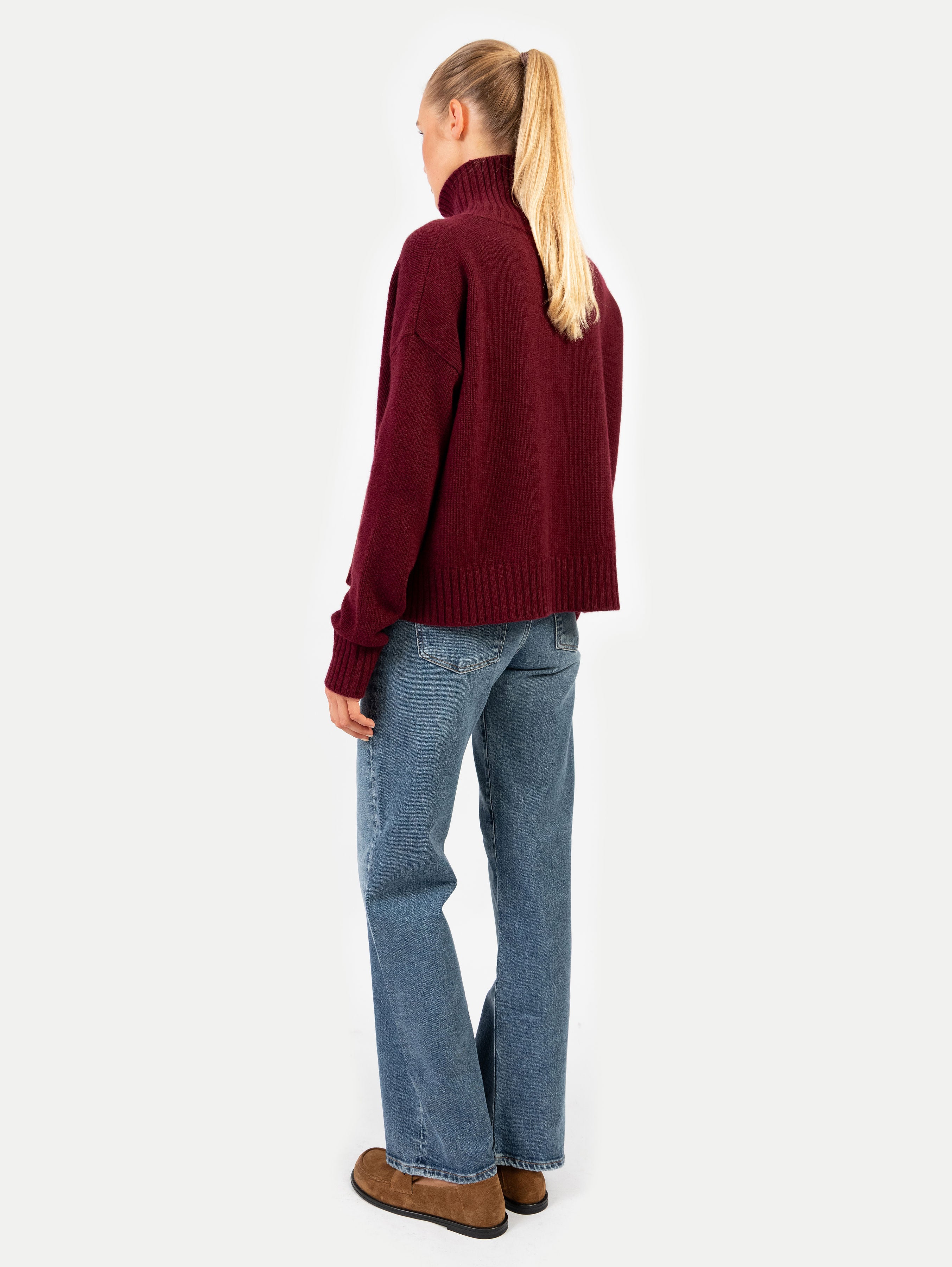 EMMA SWEATER IN DARK CHERRY