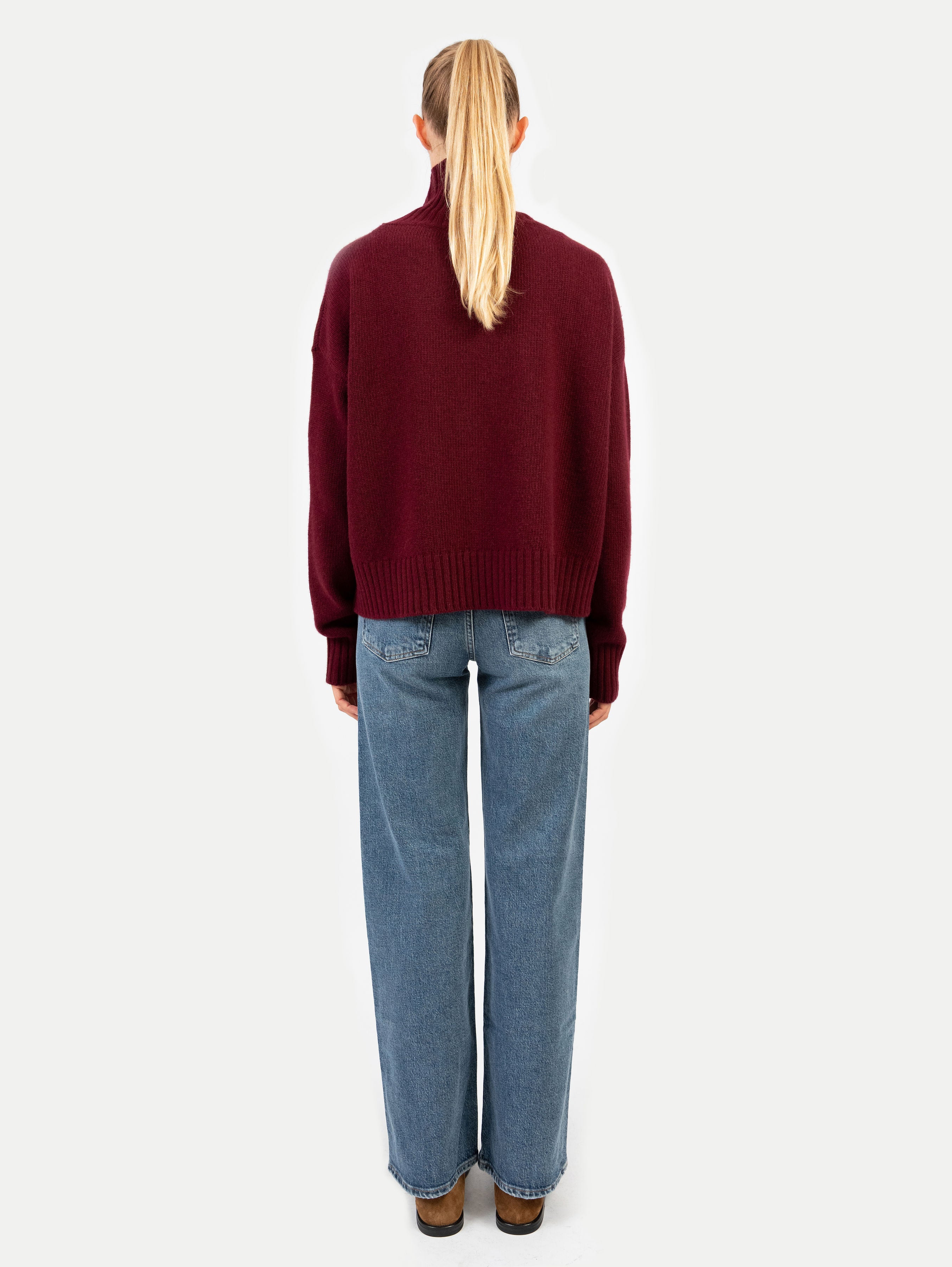 EMMA SWEATER IN DARK CHERRY