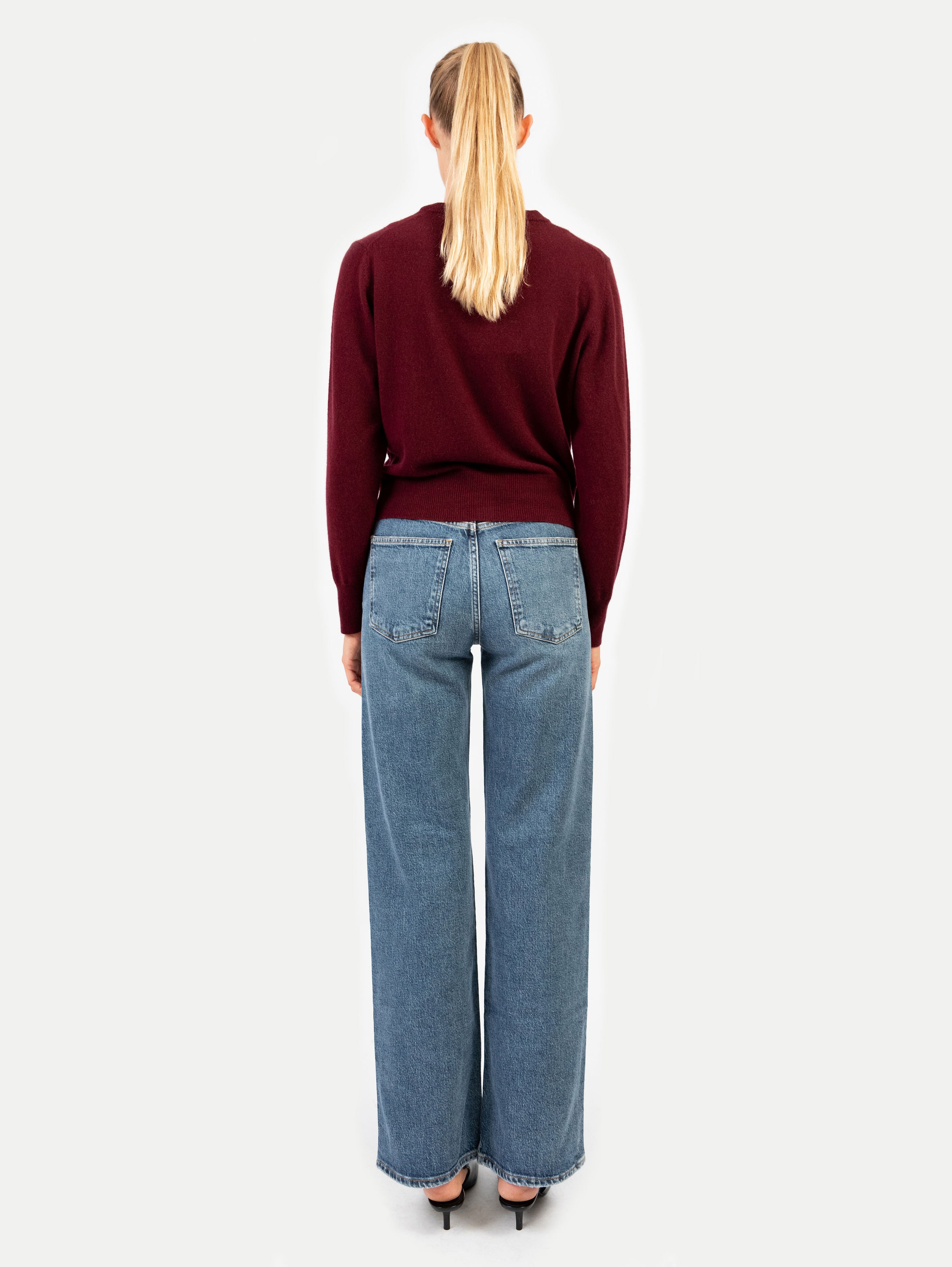 CLARA CARDIGAN IN DARK CHERRY