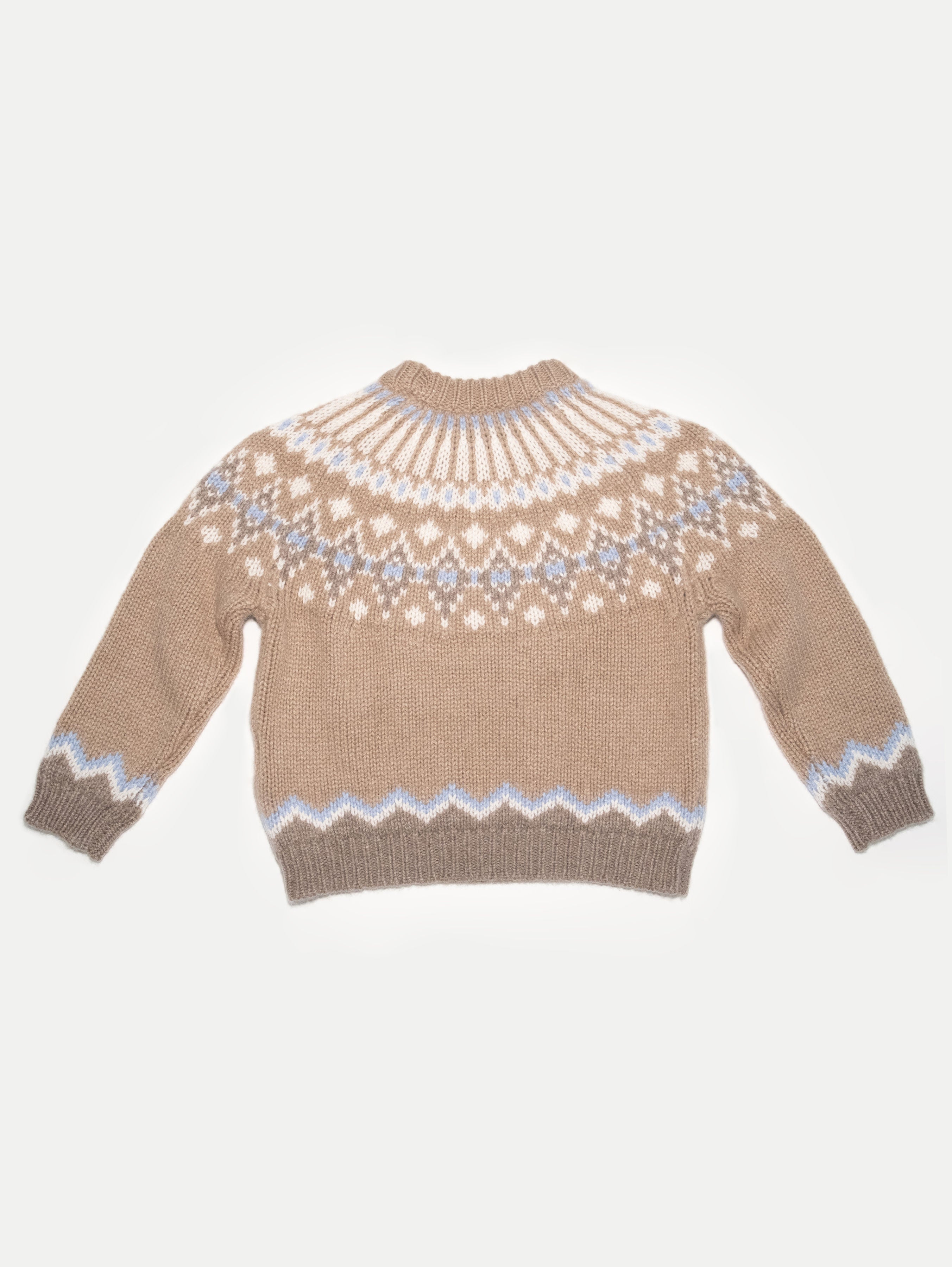 LOLA FAIR ISLE SWEATER IN TOAST