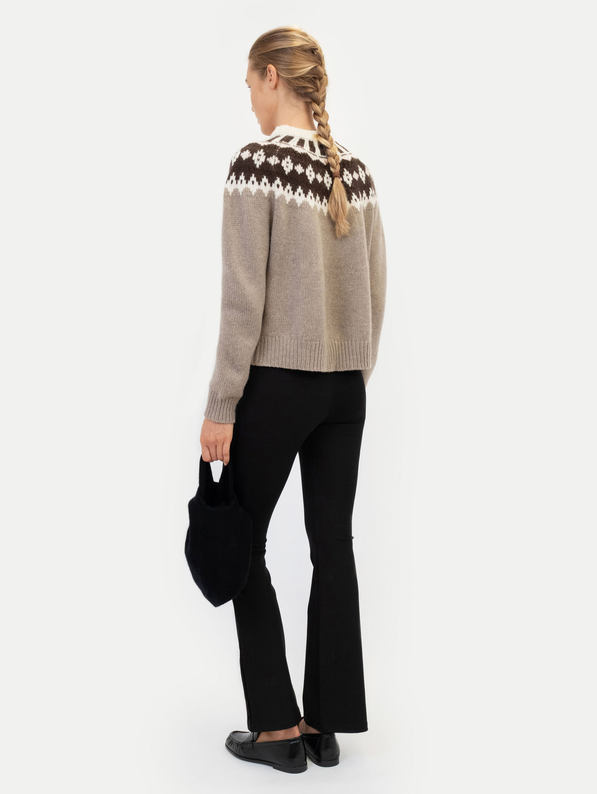 LAURA FAIR ISLE SWEATER 2.0 IN ALMOND POWDER