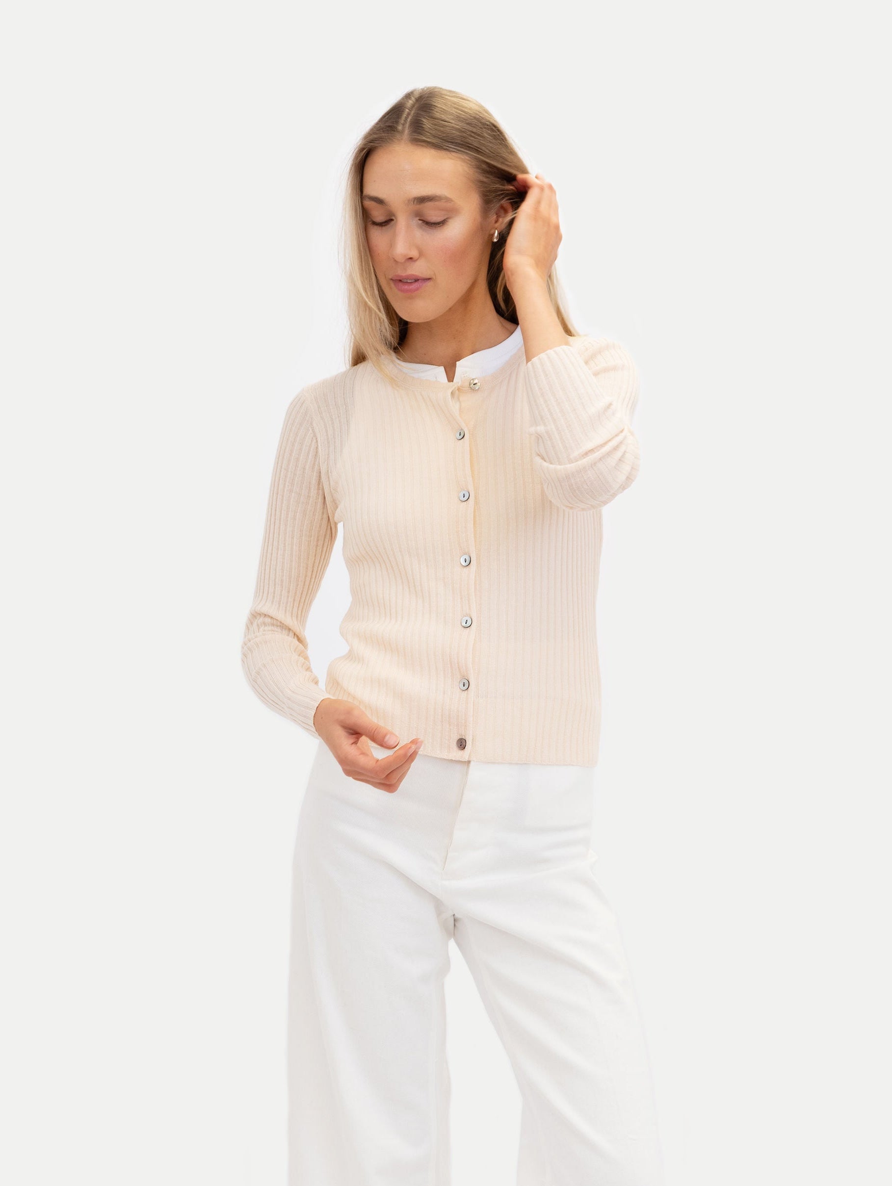 LIA CARDIGAN IN APRICOT