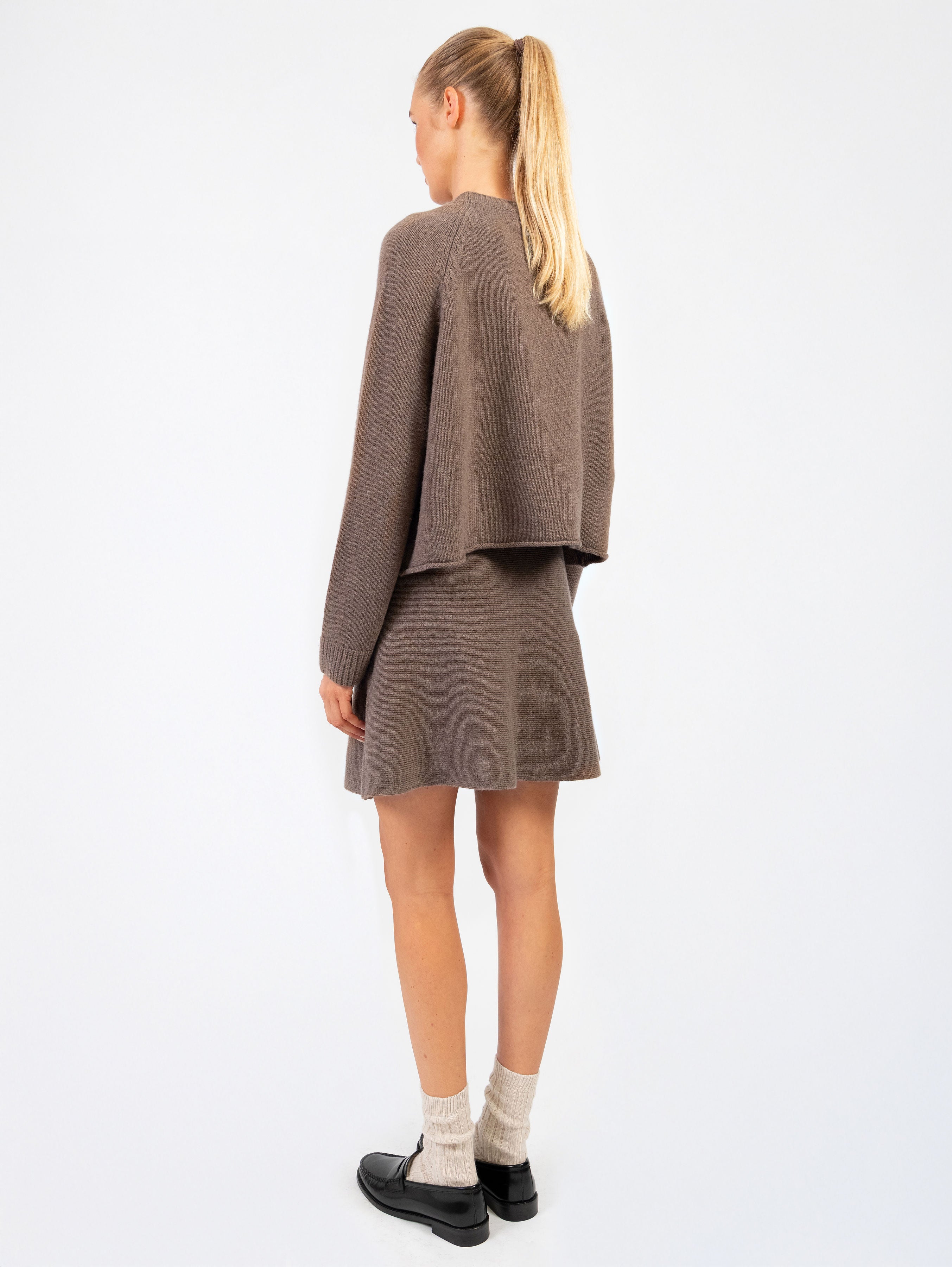 GIGI SKIRT IN DARK NOUGAT