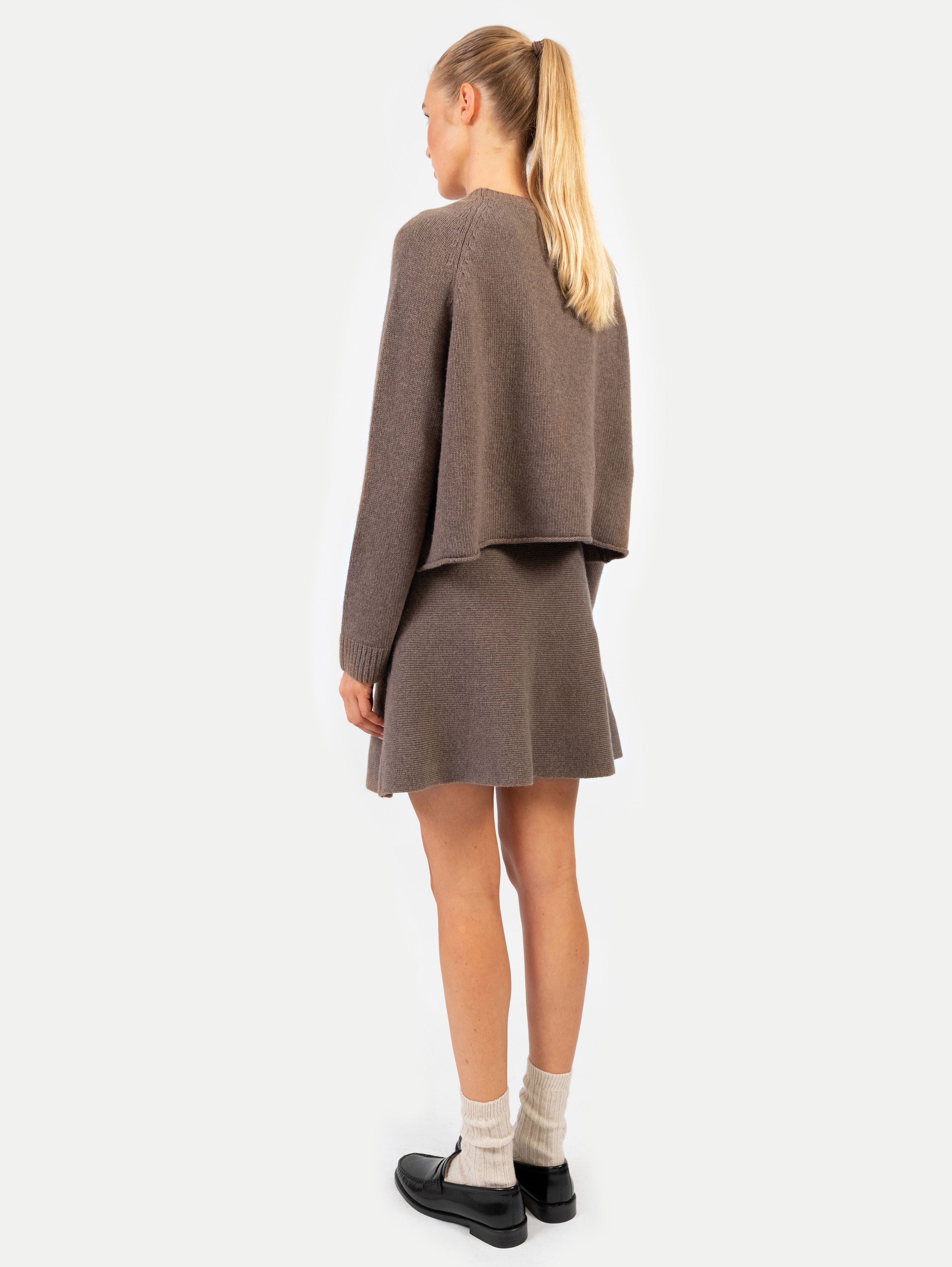 GIGI SKIRT IN DARK NOUGAT