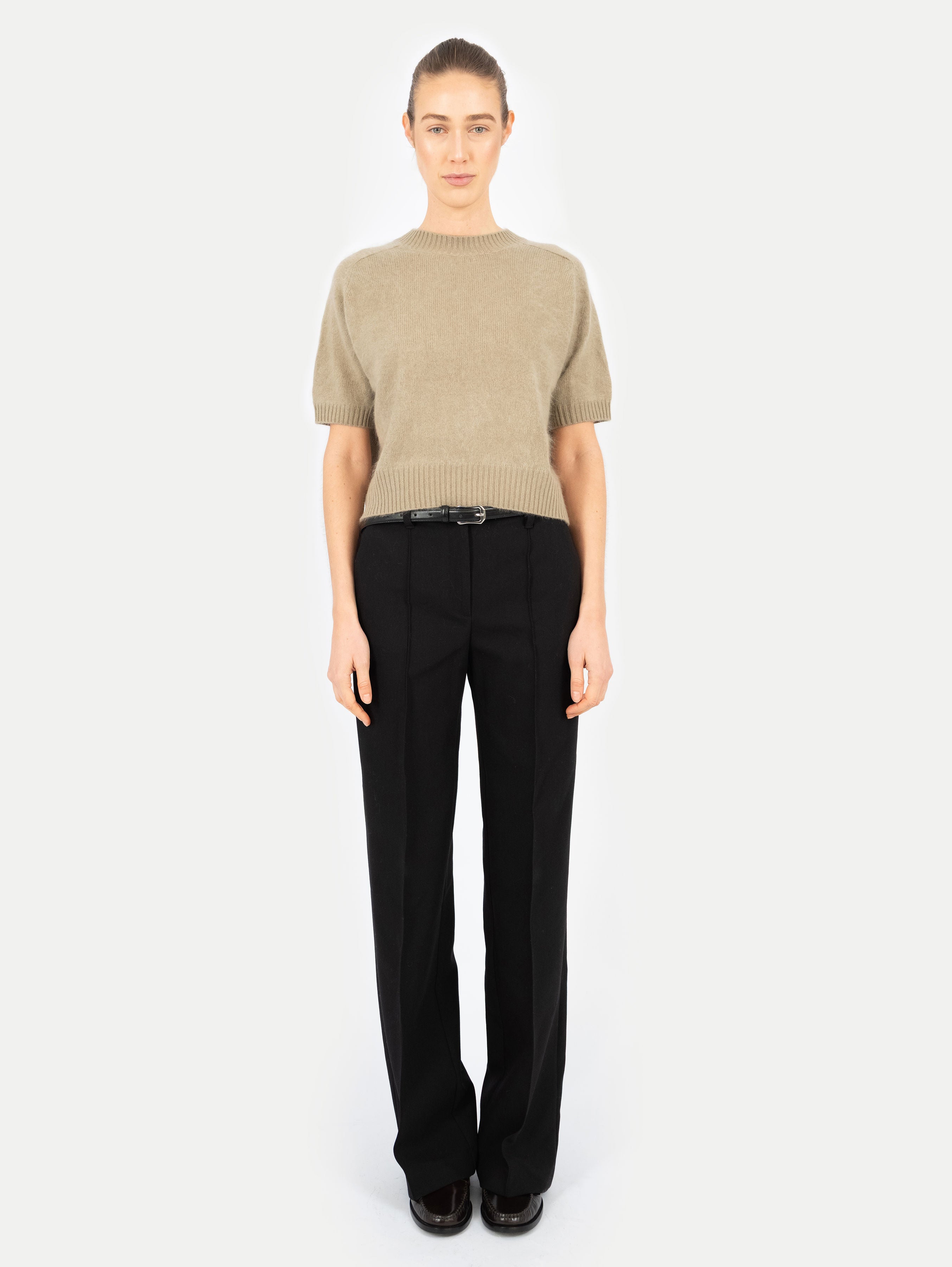ANITA BRUSHED SWEATER IN MOSS
