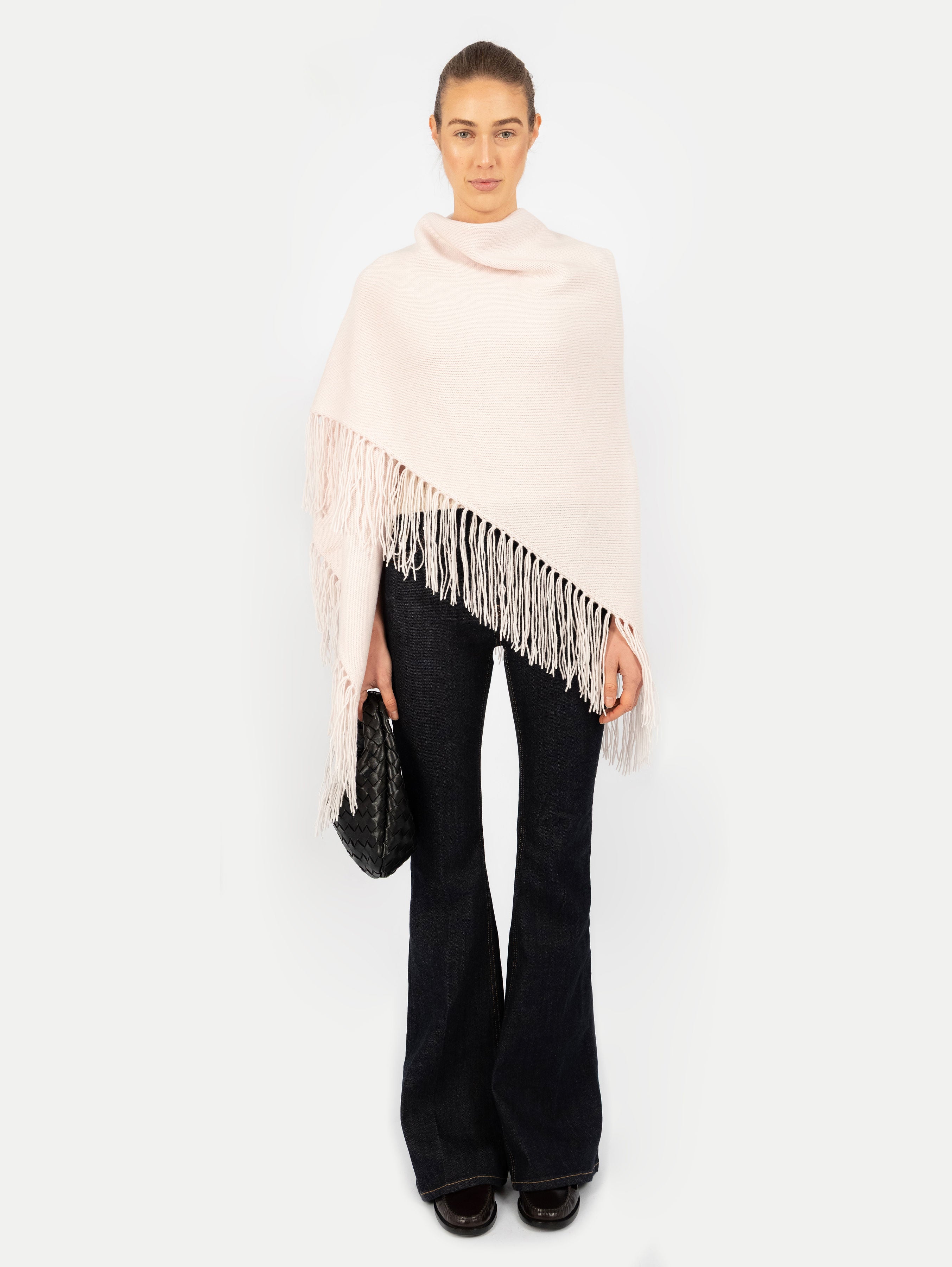 LAURA PONCHO IN HONEY OAT
