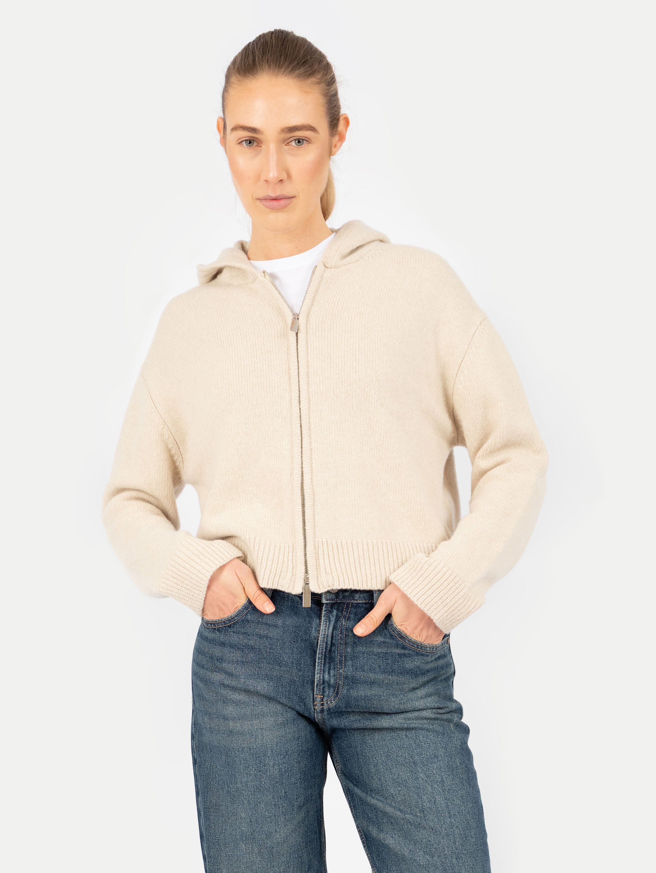 JO ZIP JACKET IN BUTTERMILK