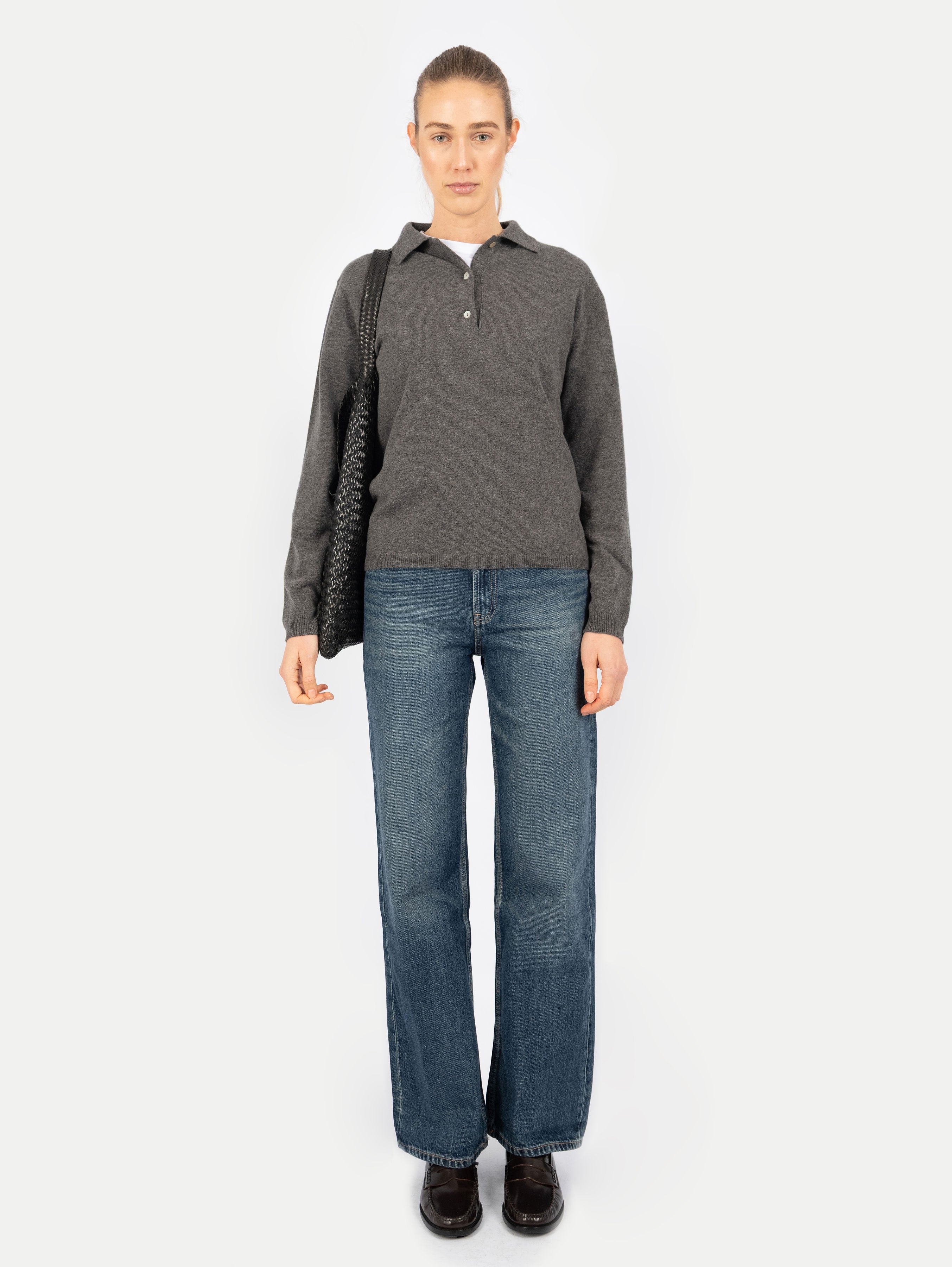 ROBIN POLO IN ANTHRAZIT