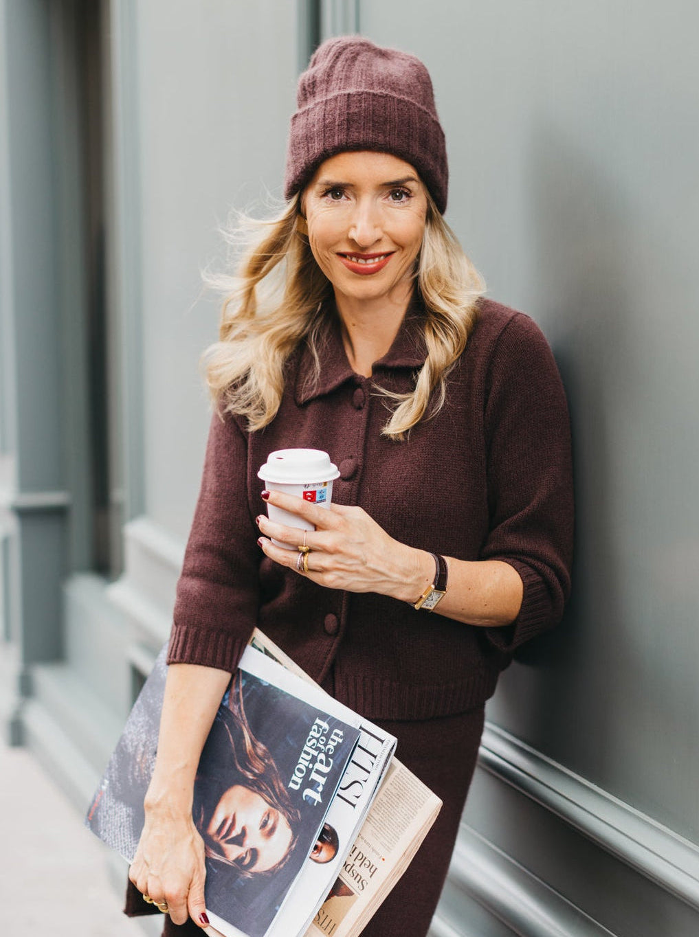 LAURA BEANIE IN TRUFFLE BROWN