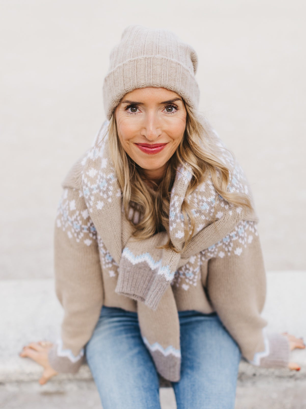 LAURA FAIR ISLE SWEATER IN TOAST